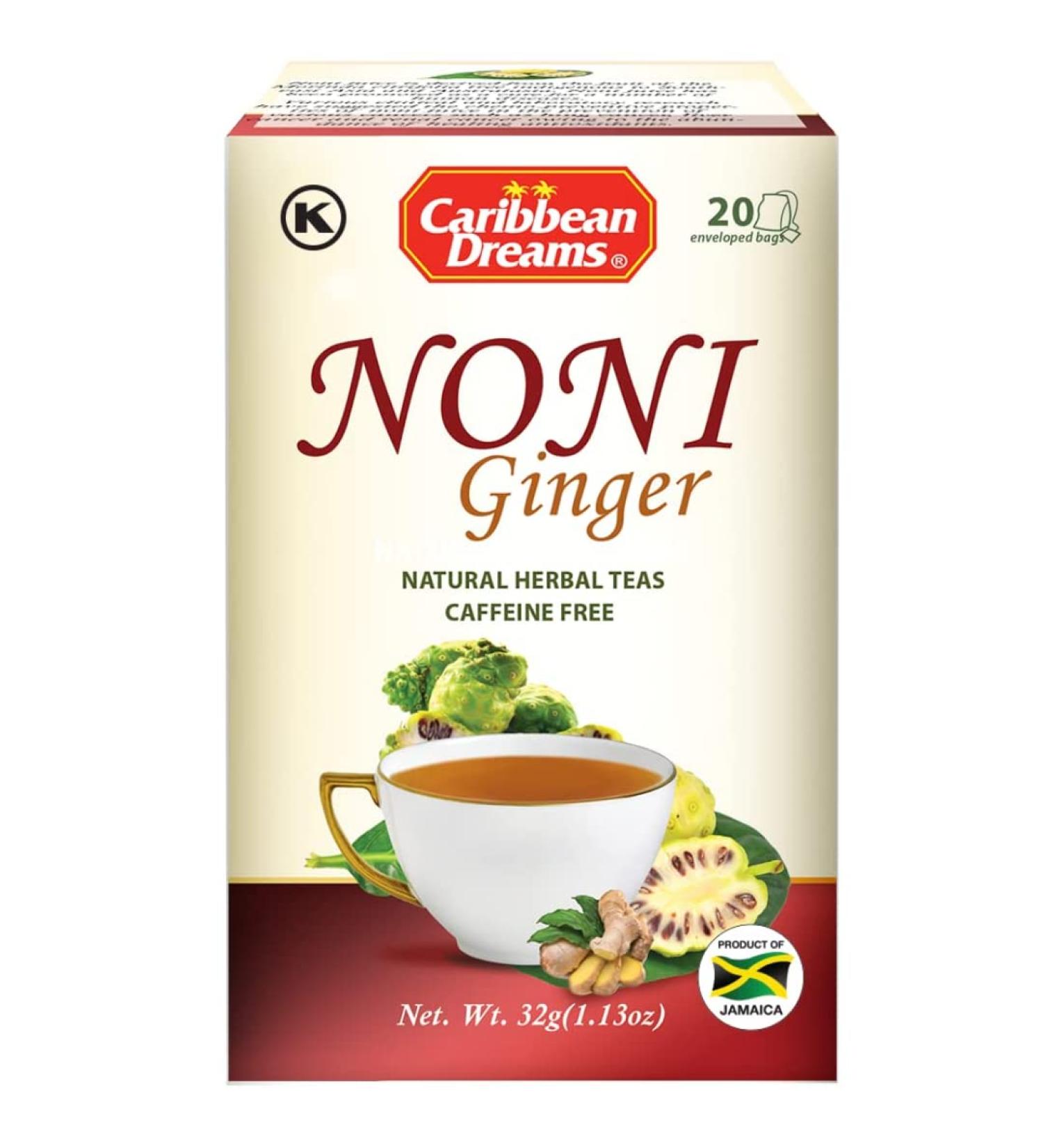 2 x Caribbean Dreams Noni Ginger Tea 6 x 20 s