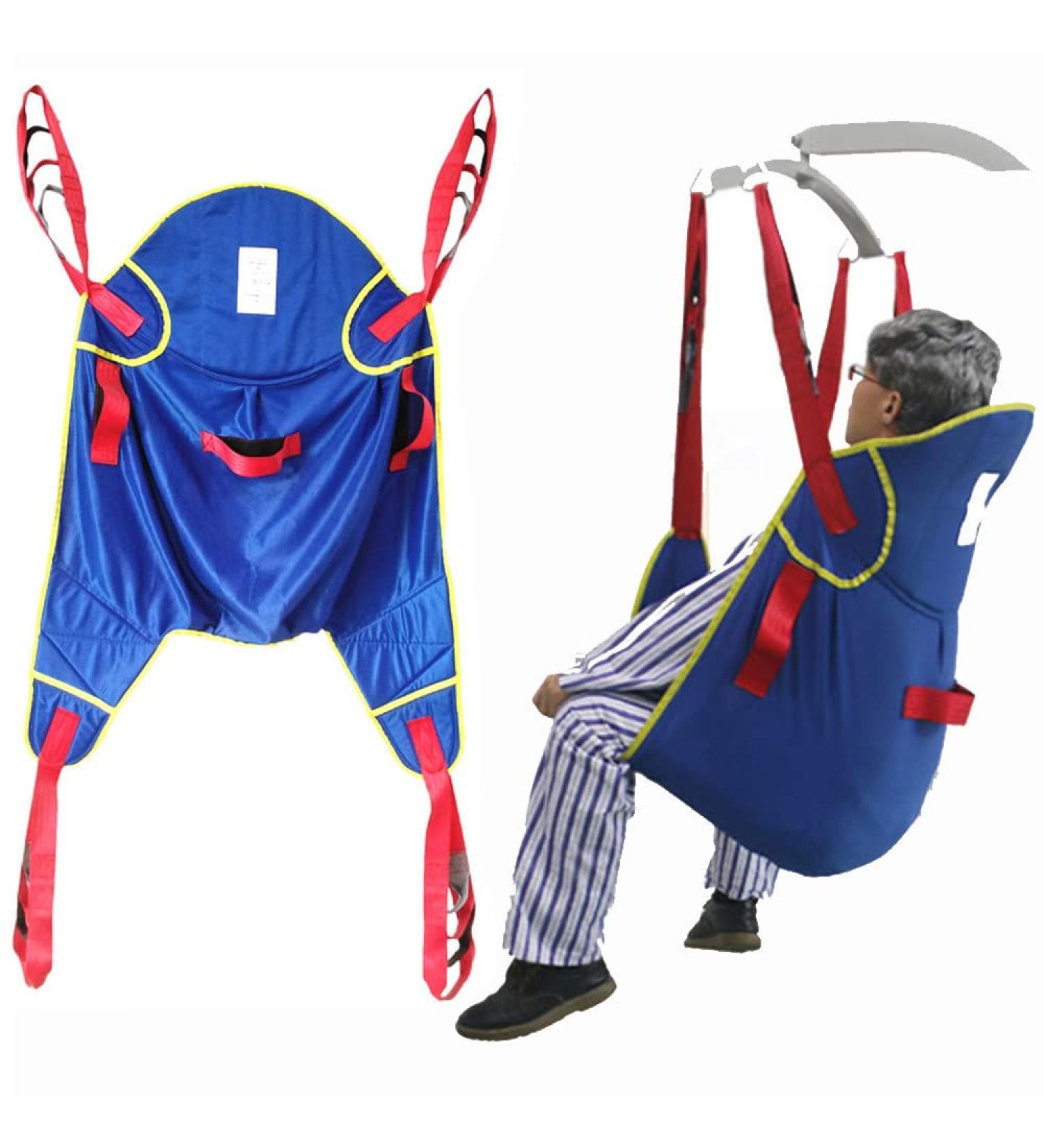 Medical Full Body Sling for Patient Lift Sit to Stand Lift Sling Transfer Belt Divided Leg Padded Patient Lift Sling with Head Support L - Buy Online on GoSupps.com