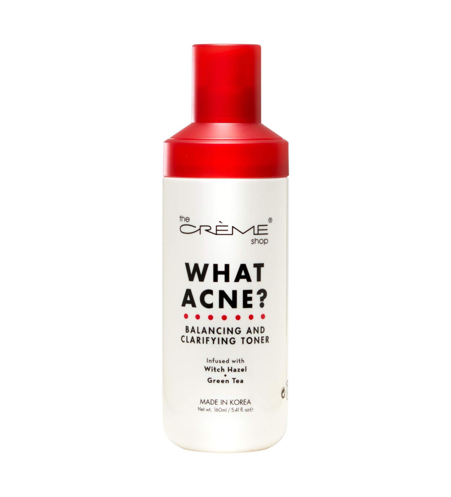 The Creme Shop WHAT ACNE Balancing Toner - Clarifying Formula with Witch Hazel & Green Tea | Made in Korea - Best for Acne Prone Skin - Buy Online on GoSupps.com