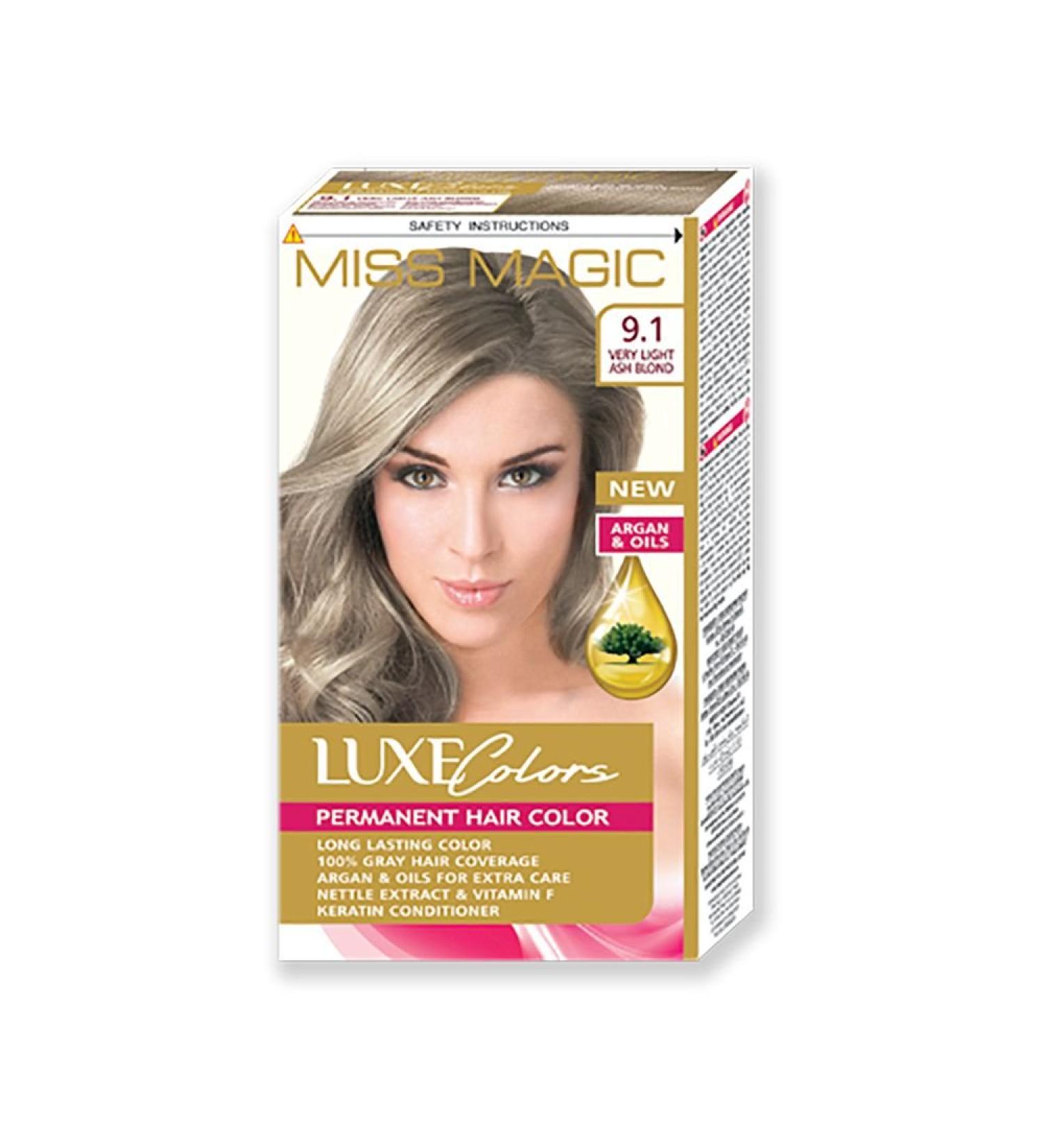 HAIR COLOUR MISS MAGIC ASH DYE LIGHT HAIR COLOUR WITH ARGAN