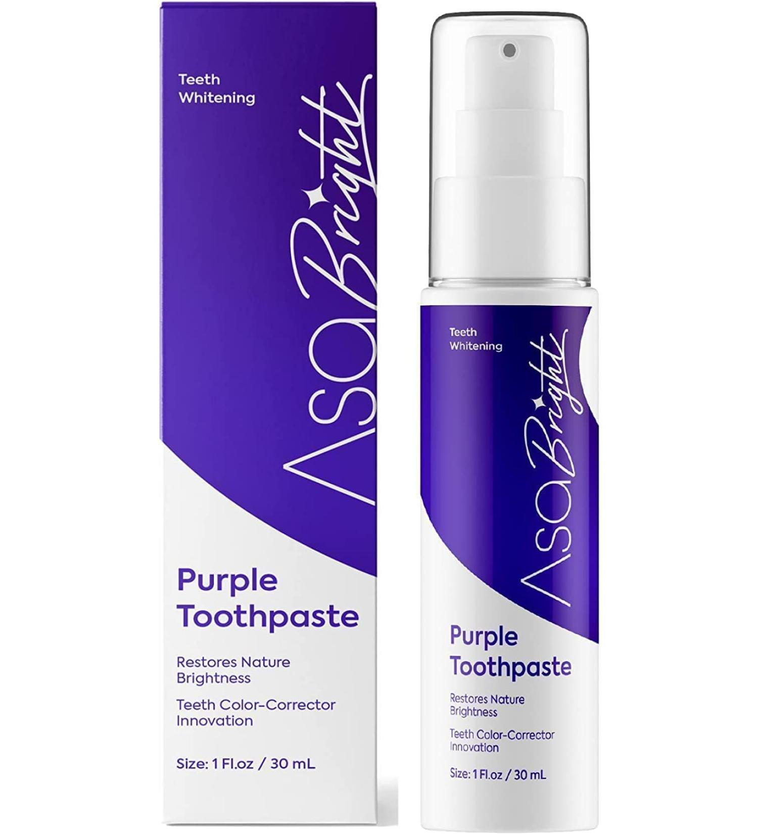 Purple Teeth Whitening Toothpaste - Gentle on Enamel, Restores Bright Smiles - Buy Online on GoSupps.com