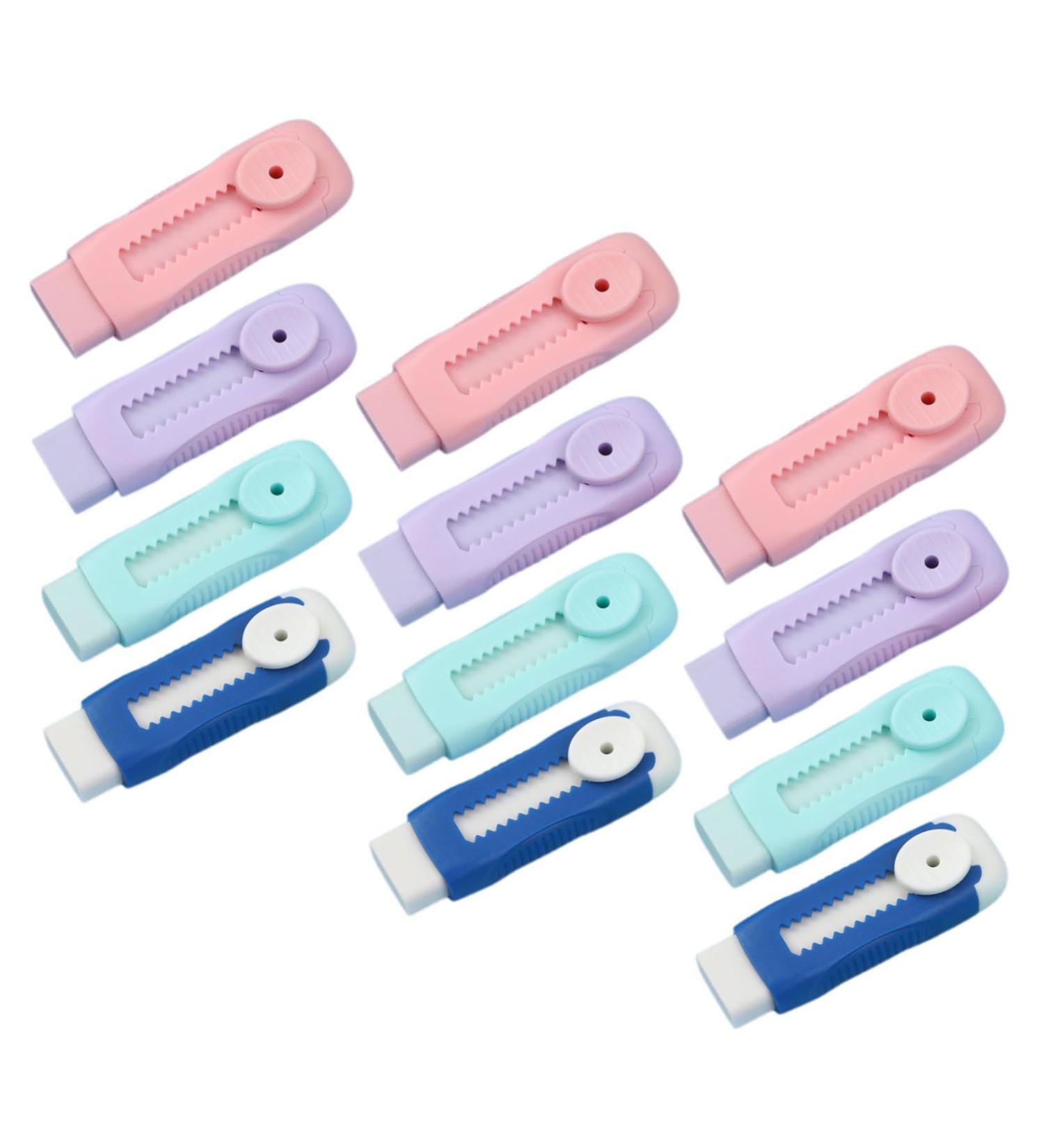  Angoily Angoily 12 Push The Eraser Travel Eraser Push Pull Eraser Retractable Pencil Erasers Pengum Drawing Pencil Eraser Sliding Retractable Erasers For School Portable ABS - Buy Online on GoSupps.com