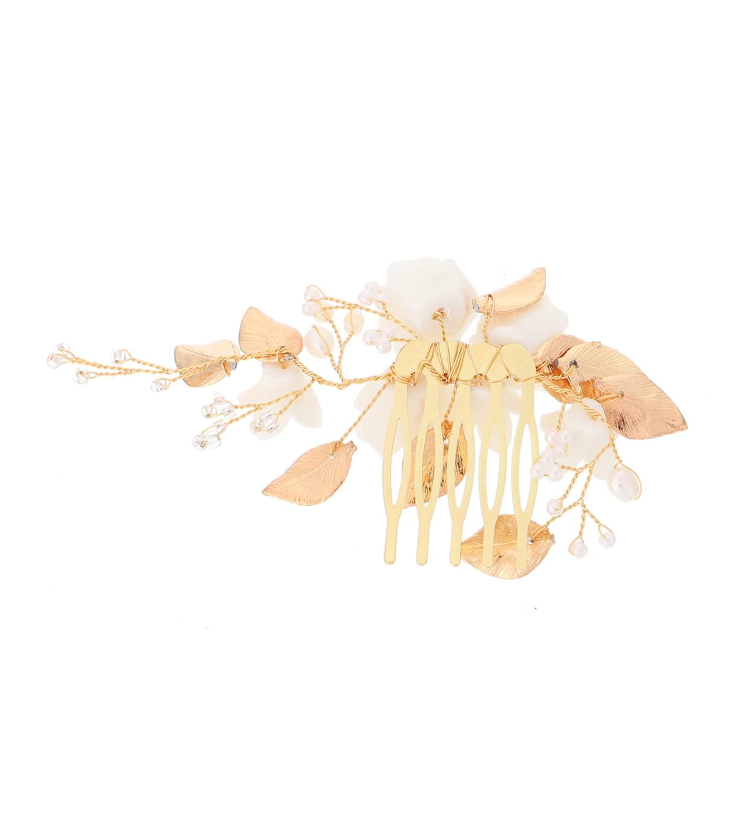 FRCOLOR 1pc White Bridal Comb White Hair Clips Pearl Headpiece Bridal Headdress Bride Headdress for Wedding Decorative Hair Combs Bride Hair Clip Hair Jewelry for Wedding Bridal Hair Alloy - Buy Online on GoSupps.com