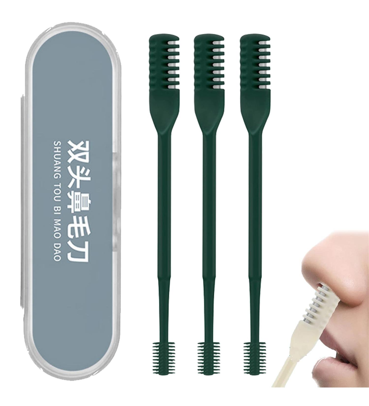 COTTNY Double Sided Nose Hair Knife - 2-in-1 Face Hair Trimming Tool for Men and Women | Enhanced Nose Hair Trimmer Clipper with 360 Degree Rotating Double Head - Buy Online on GoSupps.com