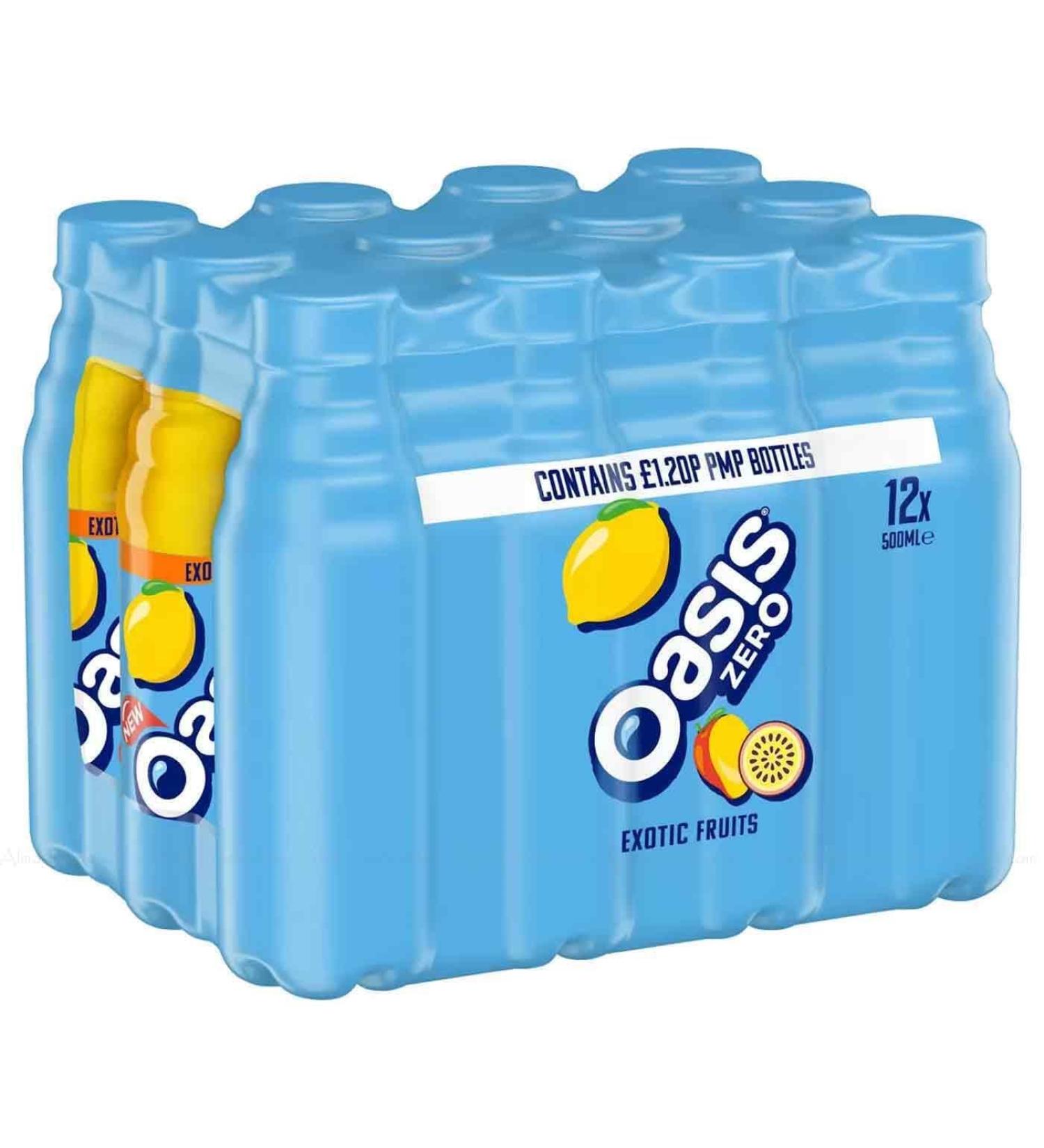 Oasis Exotic Fruits Zero - 12x500ml Sold by Shop4Less