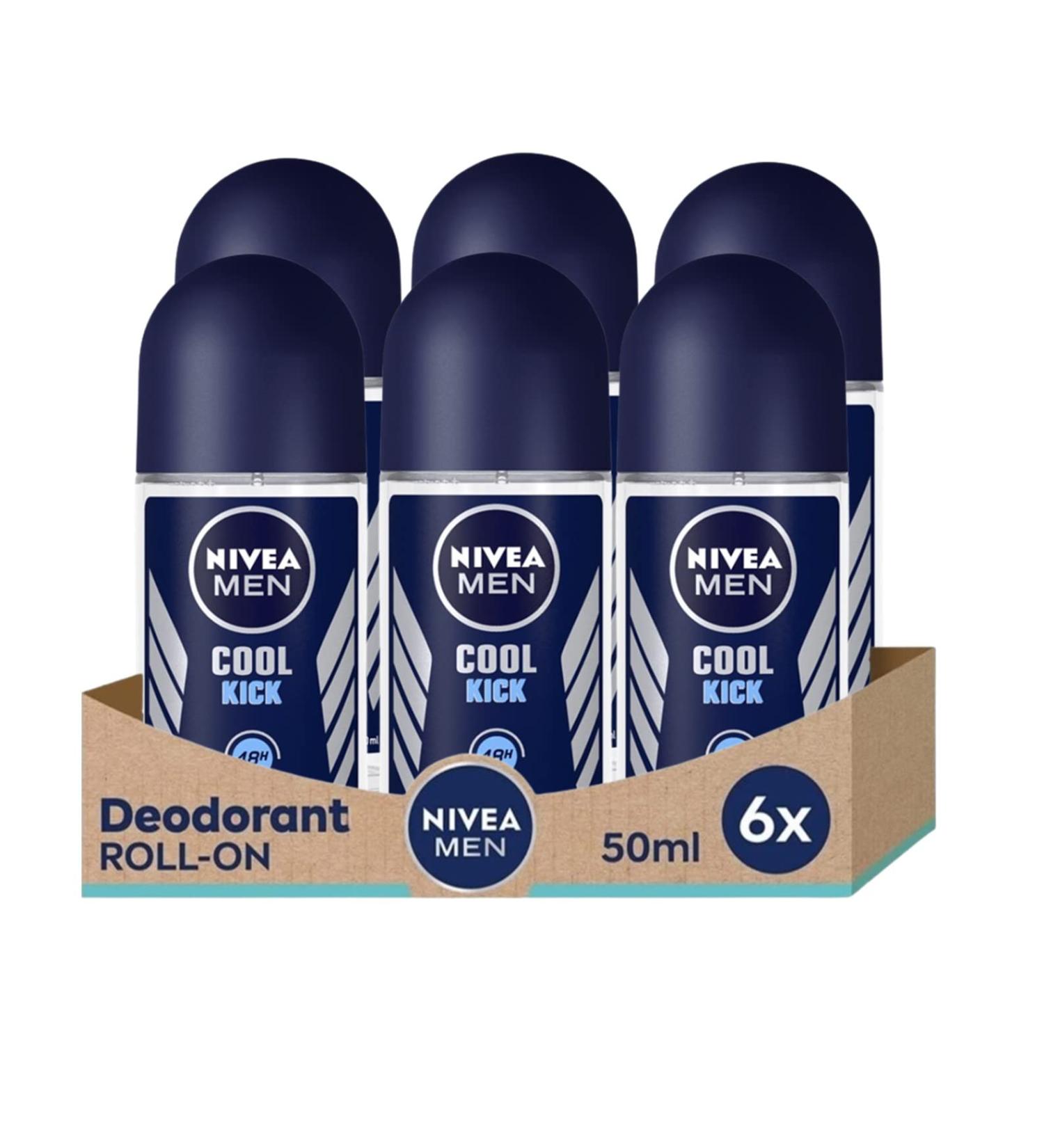Nivea Men Coolkick 6 Deodorant Roll On - Men Series | Long-lasting Freshness - Buy Online on GoSupps.com
