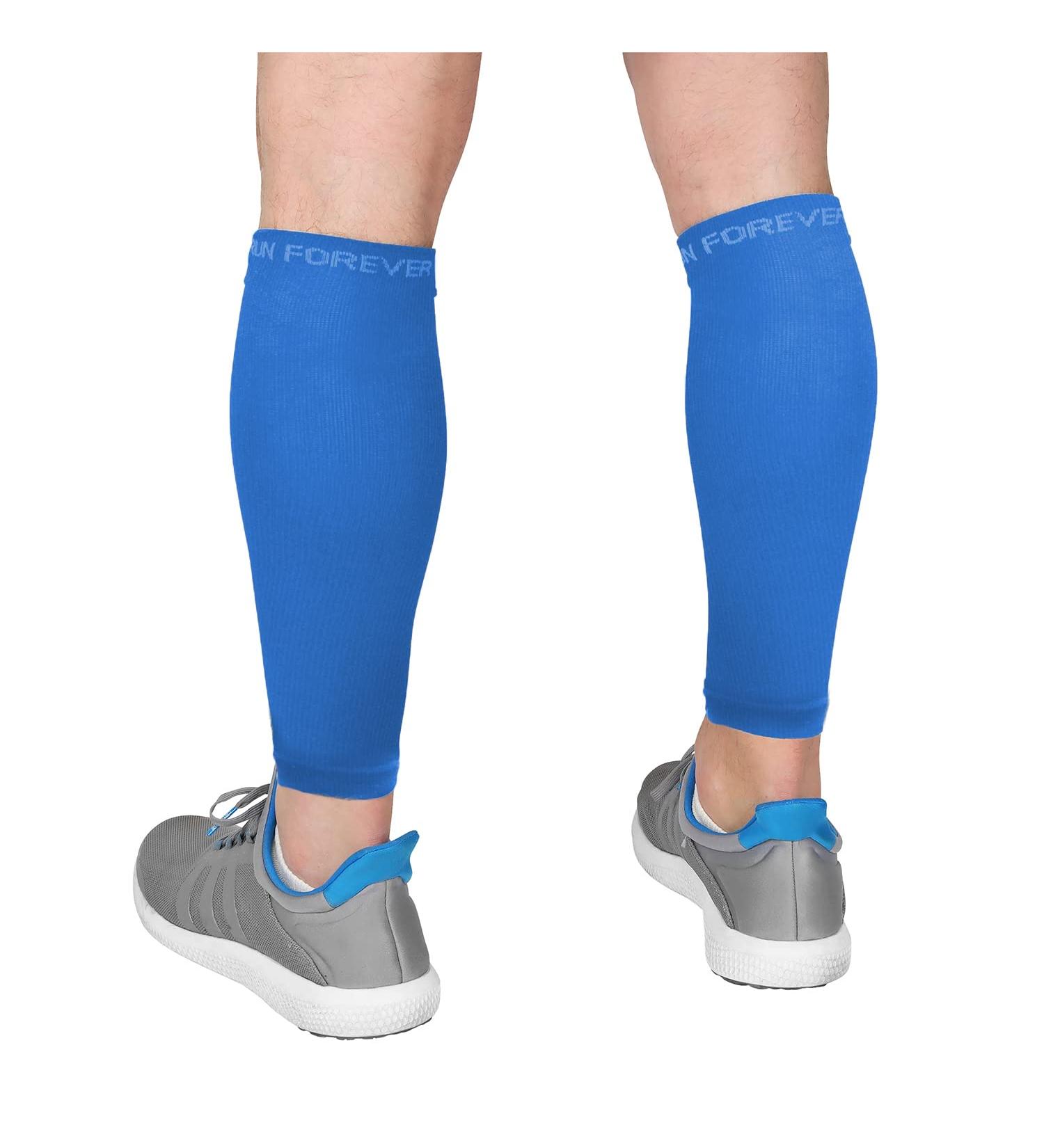 Buy Waden Compression Stockings for Men & Women - Footless Leg Cuffs for Shin Pain & Varicose Veins - Size M - Blue | Fast International Shipping - Buy Online on GoSupps.com