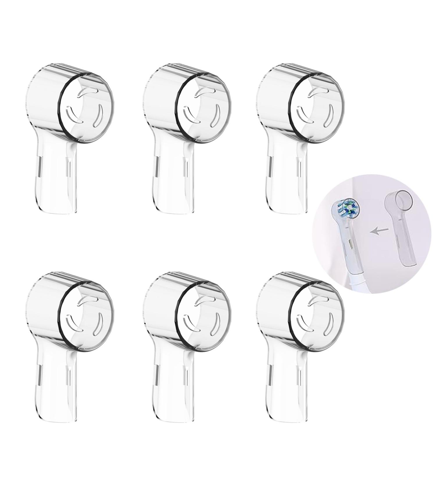 Azwood Toothbrush Protective Caps - 6 Pack Toothbrush Covers for Electric Heads | Travel-Friendly Case Alternative - Buy Online on GoSupps.com