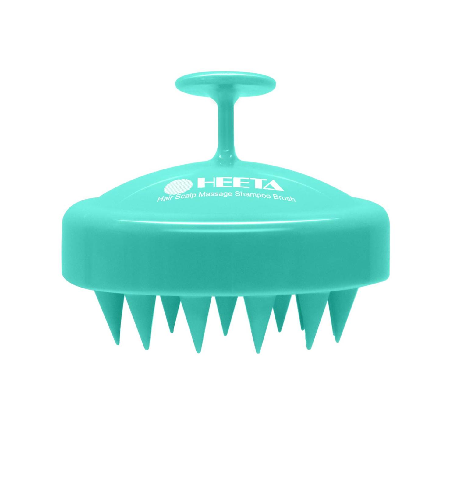 Heeta Scalp Massage Brush for Wet & Dry Hair - Soft Silicone Shampoo Brush for Gentle Head Massage - Green - Buy Online on GoSupps.com