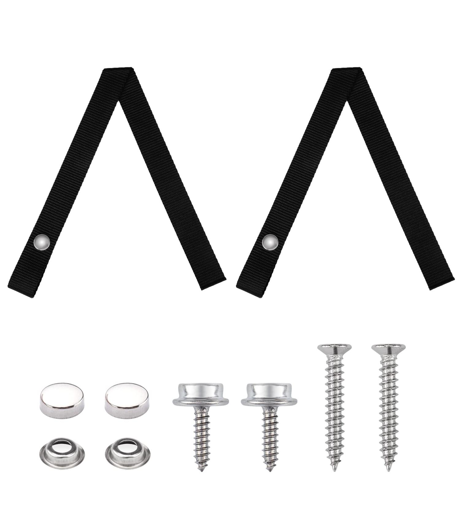 AF ADIFLE 18 Pontoon Boat Ladder Strap with Stainless Steel Snap 2 Pack - UV Resistant & Extra Durable (Black) - Buy Online on GoSupps.com