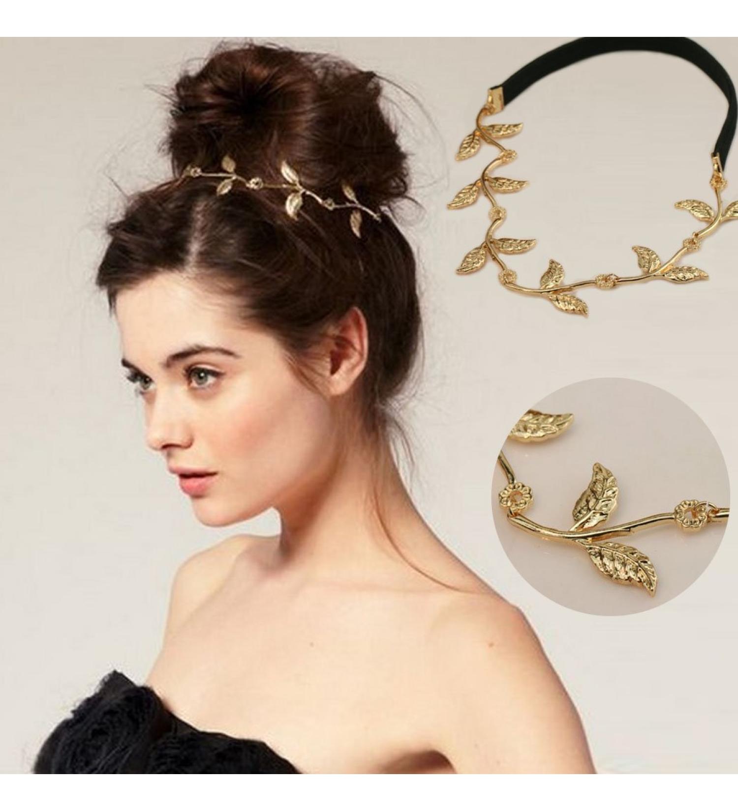 Jovono Boho Head Chain - Gold Leaf Hair Accessories & Headband for Women | International Shipping Available - Buy Online on GoSupps.com