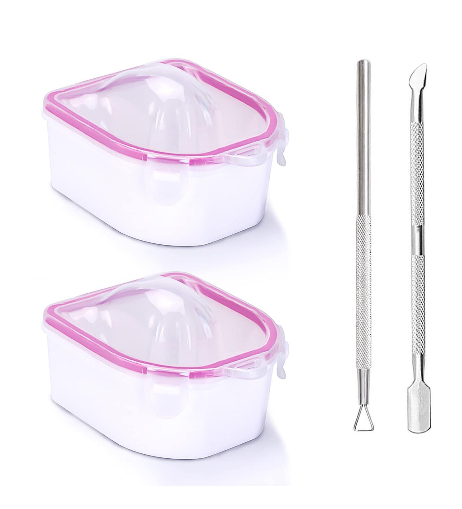 2pcs Cosywell Nail Soaking Bowl Set for Gel Polish Removal - Nail Spa Salon or Home Use - Buy Online on GoSupps.com