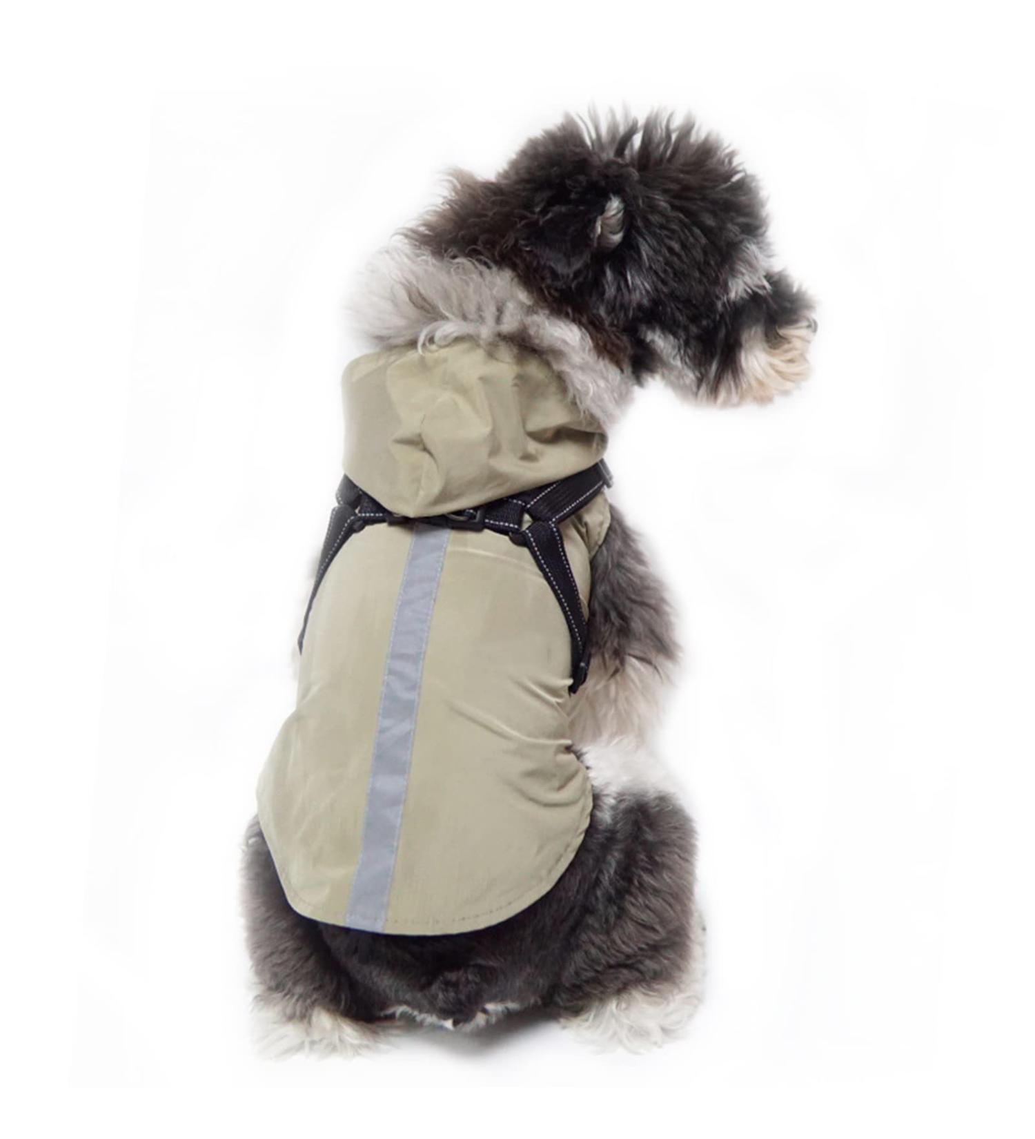 Waterproof Hunders Coat with Hood - Reflective Adjustable Rain Jacket for Puppies & Dogs (3XL Gray) - International Shipping - Buy Online on GoSupps.com