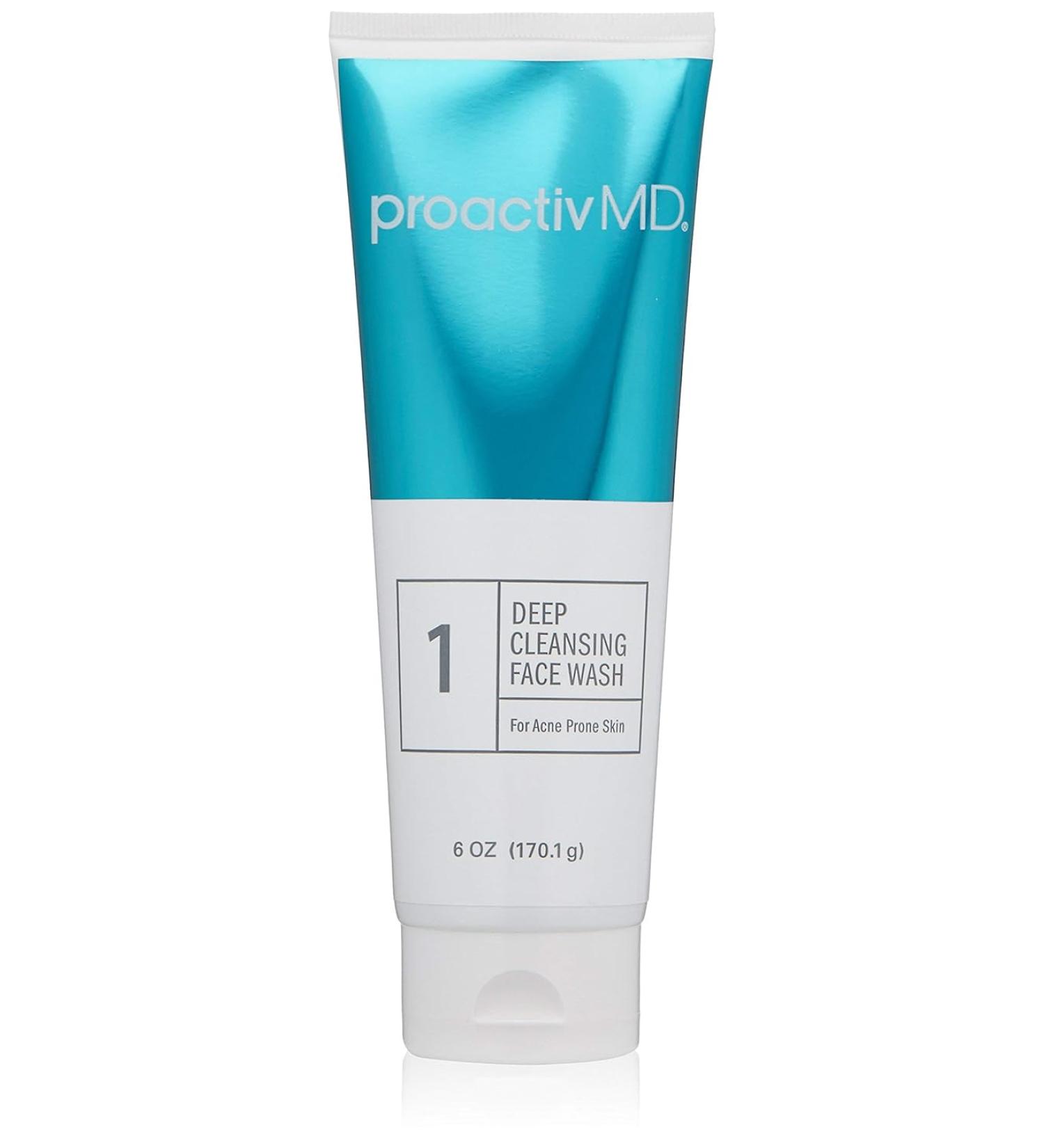 ProactivMD Exfoliating Face Wash - Gentle and Hydrating Facial Cleanser and Acne Treatment for Sensitive Skin Proactiv Benzoyl Peroxide, 6 Oz - Buy Online on GoSupps.com