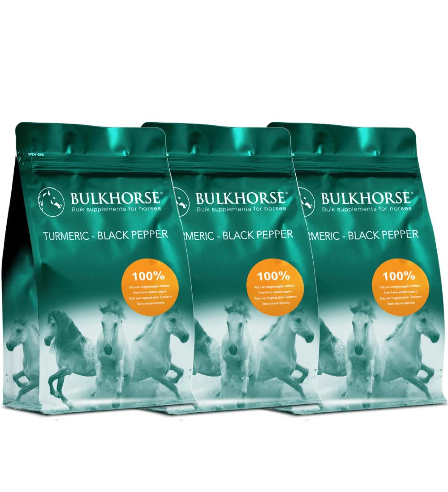 Bulkhorse Turmeric & Black Pepper - 100% Natural Joint & Digestion Support No Added Sugar 3000g (3kg) - Buy Now! - Buy Online on GoSupps.com