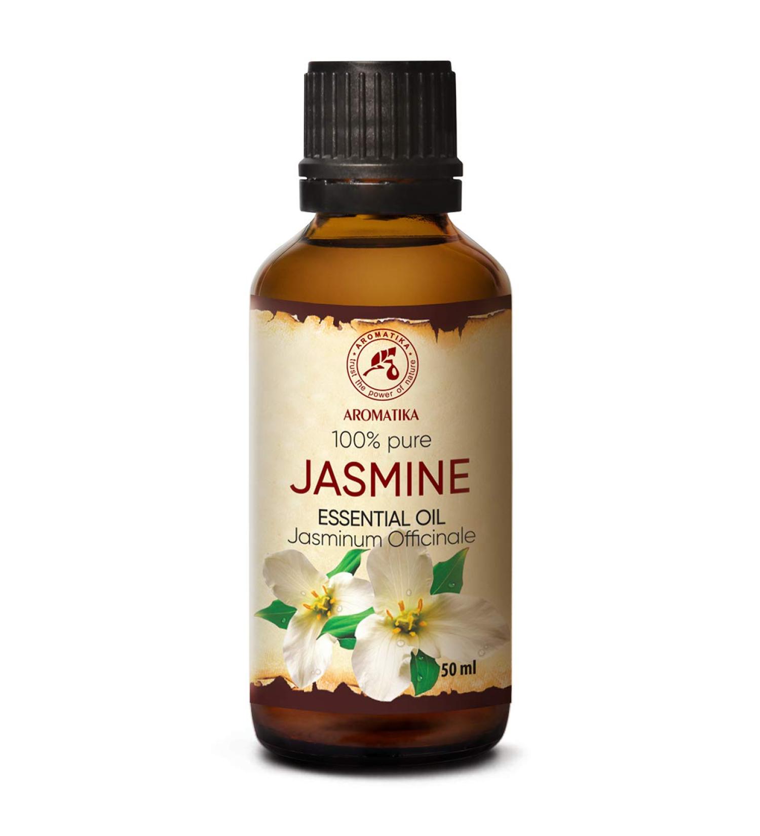 Pure Jasmine Oil 50ml - Jasminum Officinale - Aromatherapy Relaxation & Calm Sleep - Etheric Fragrance for Diffusers & Lamps - Buy Online on GoSupps.com