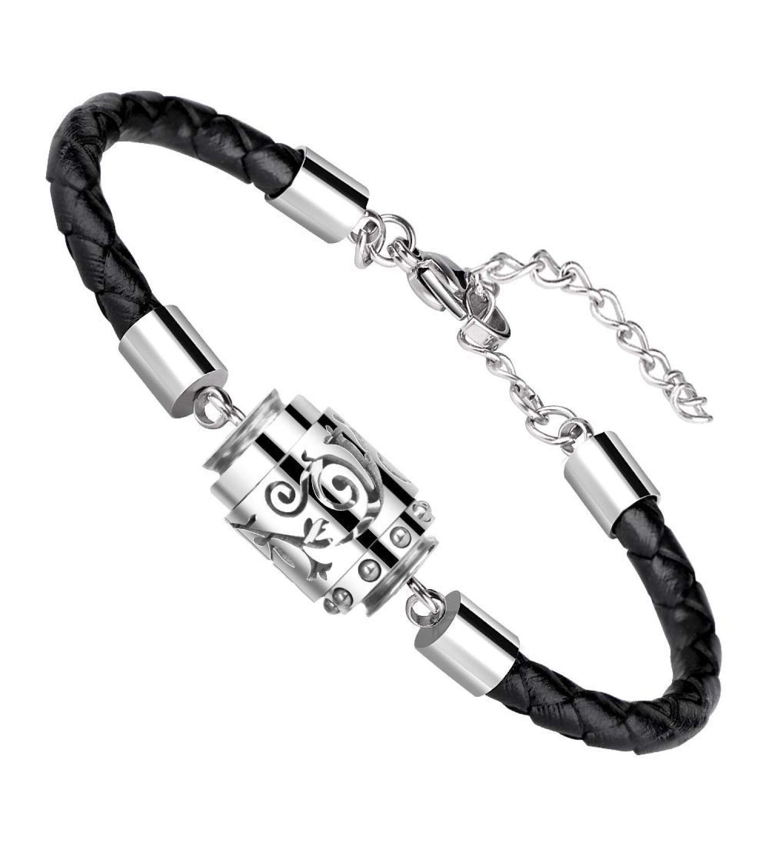 Essential Oil Diffuser Bracelet - Aromatherapy Stainless Steel Locket with Leather Adjustable Wristband | Perfect Gift for Mother's Day for Women & Men - Silver - Buy Online on GoSupps.com