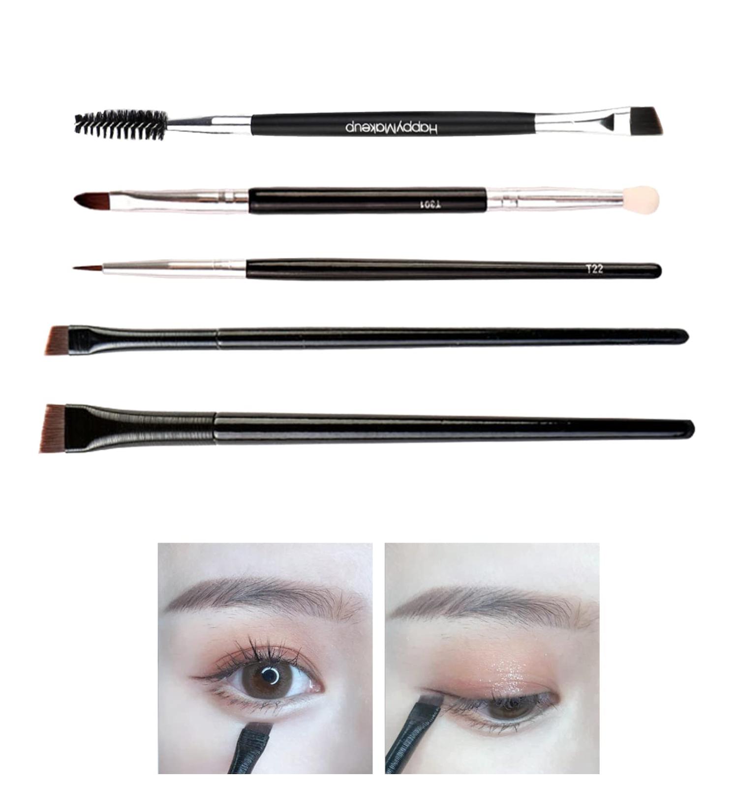 Eyebrow Brush Bevelled Make-Up Brushes Eye Make-Up Paints Angled Eyeliner Brush Concealer Brush Bevelled Eyebrow Brush Double Ended Eyelash Brush - Buy Online on GoSupps.com
