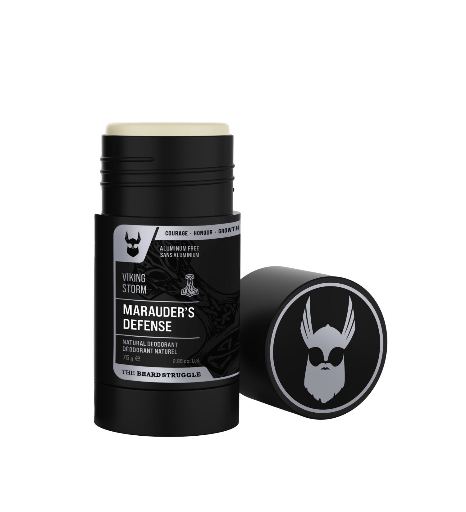 The Beard Struggle Natural Deodorant - Marauder s Defense - 100% Natural Charcoal Infused Deodorant Men Aluminum Free - Silver Collection Viking Storm - Mens Deodorant 2.65 oz.US. - Buy Online on GoSupps.com