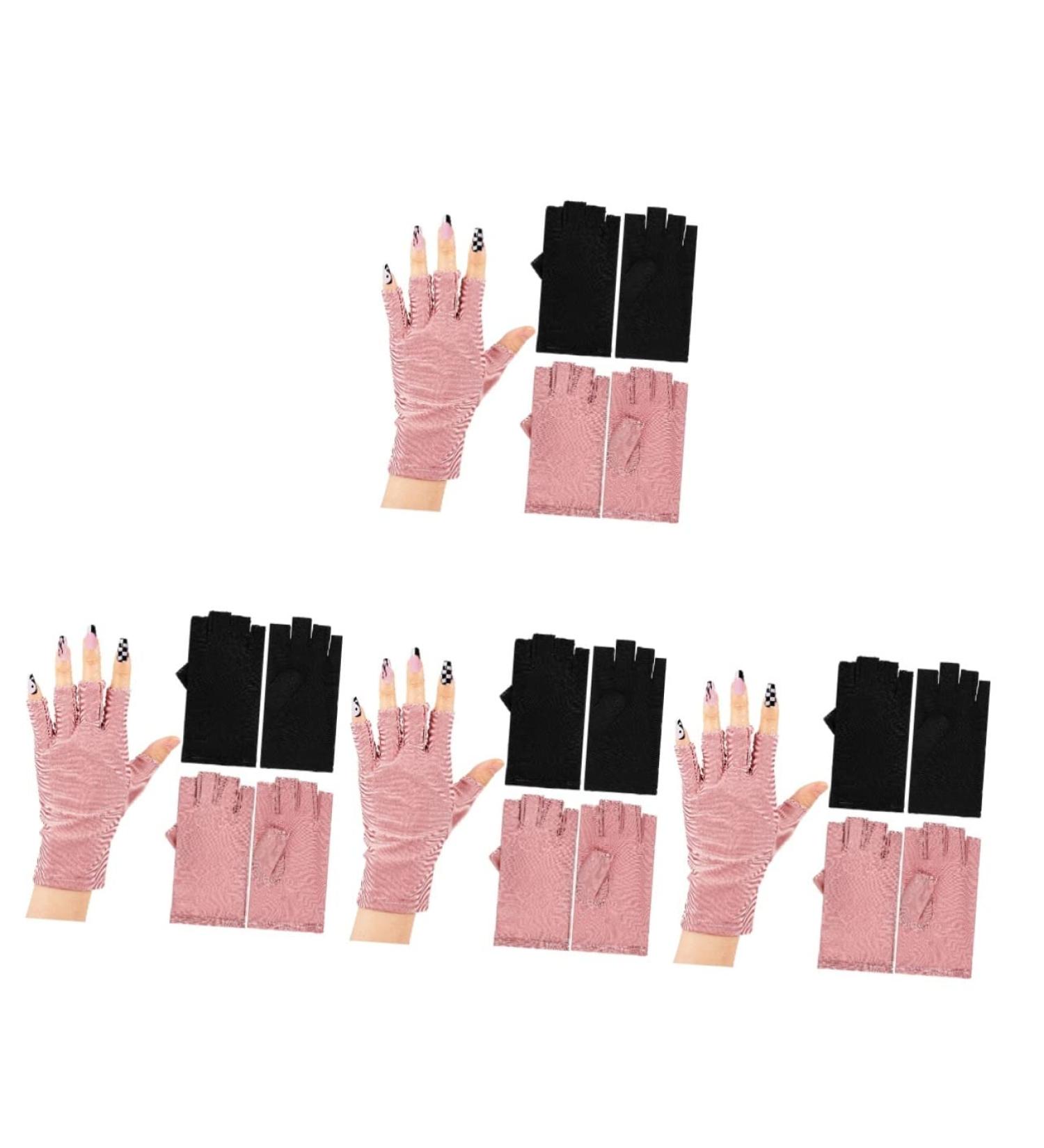 FRCOLOR UV Manicure Gloves 8 Pairs Uv Gloves Nail Accessories Anti Gloves Uv Protection Gloves Nail Art Accessory Manicure Gloves Nail Lamp Light Fingerless Gloves Light Cotton Anti-uv - Buy Online on GoSupps.com