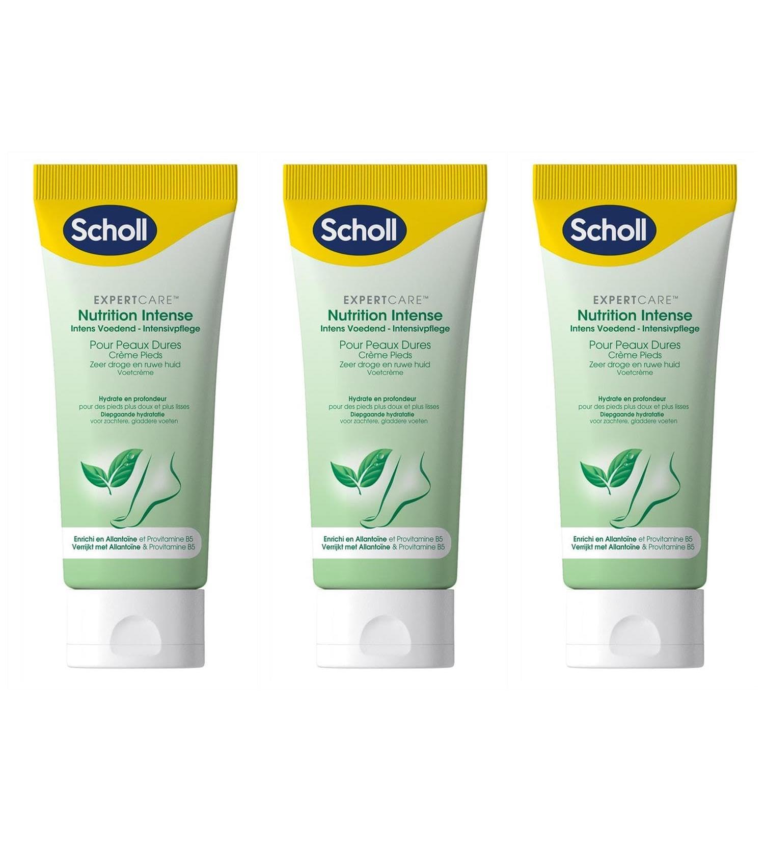 SCHOLL Pack of 3 Intense Nutrition Creams - Very Dry Skin - Allantoin - 75 ml - Buy Online on GoSupps.com