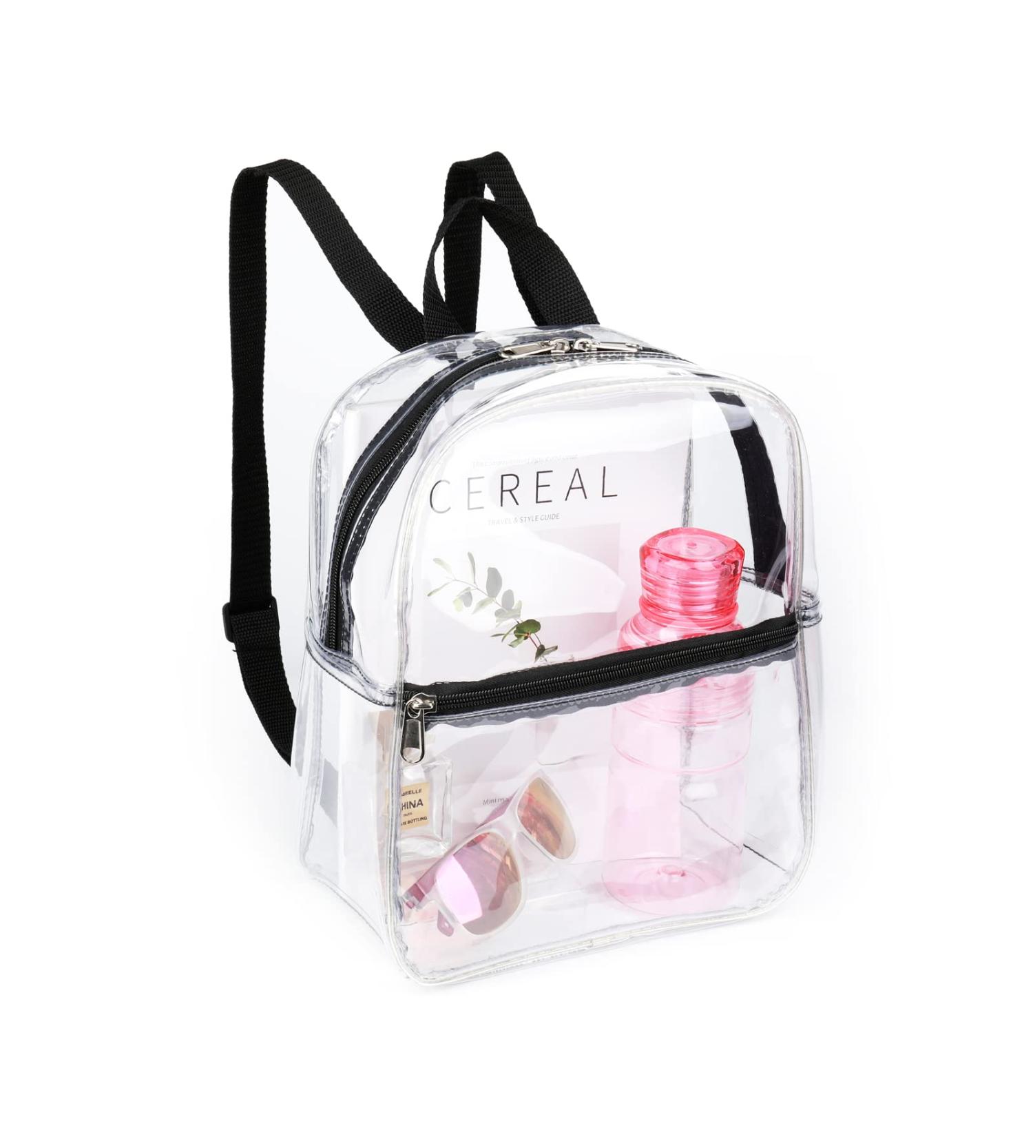 Keepcross Small Clear Stadium Backpack - Stadium Approved Mini Bag for Women, Black - Buy Online on GoSupps.com