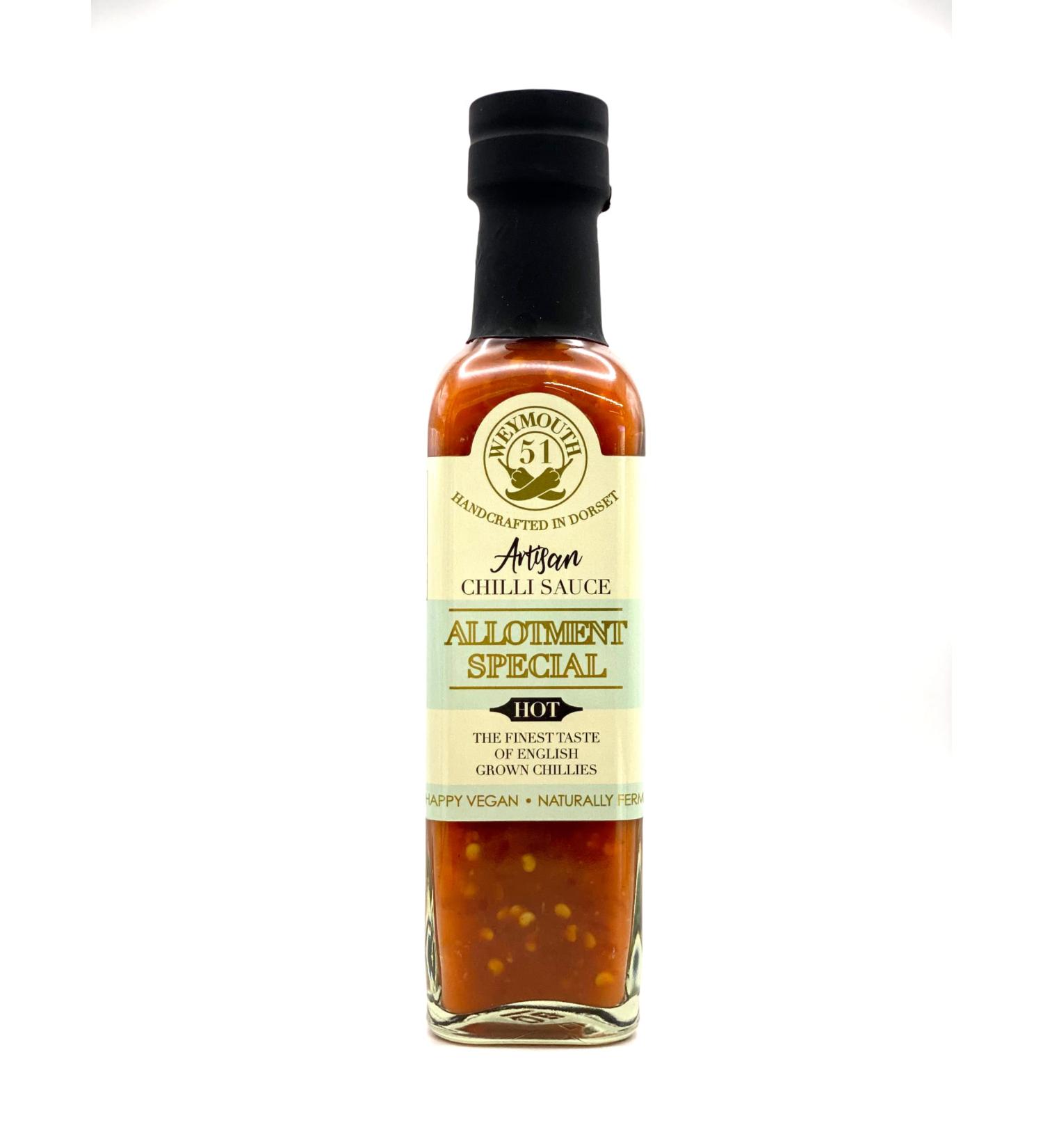 Weymouth 51 Allotment Special Hot Chili Sauce 220ml - 51 Hand-Picked Chillies - End of Season Ferment - Buy Online on GoSupps.com