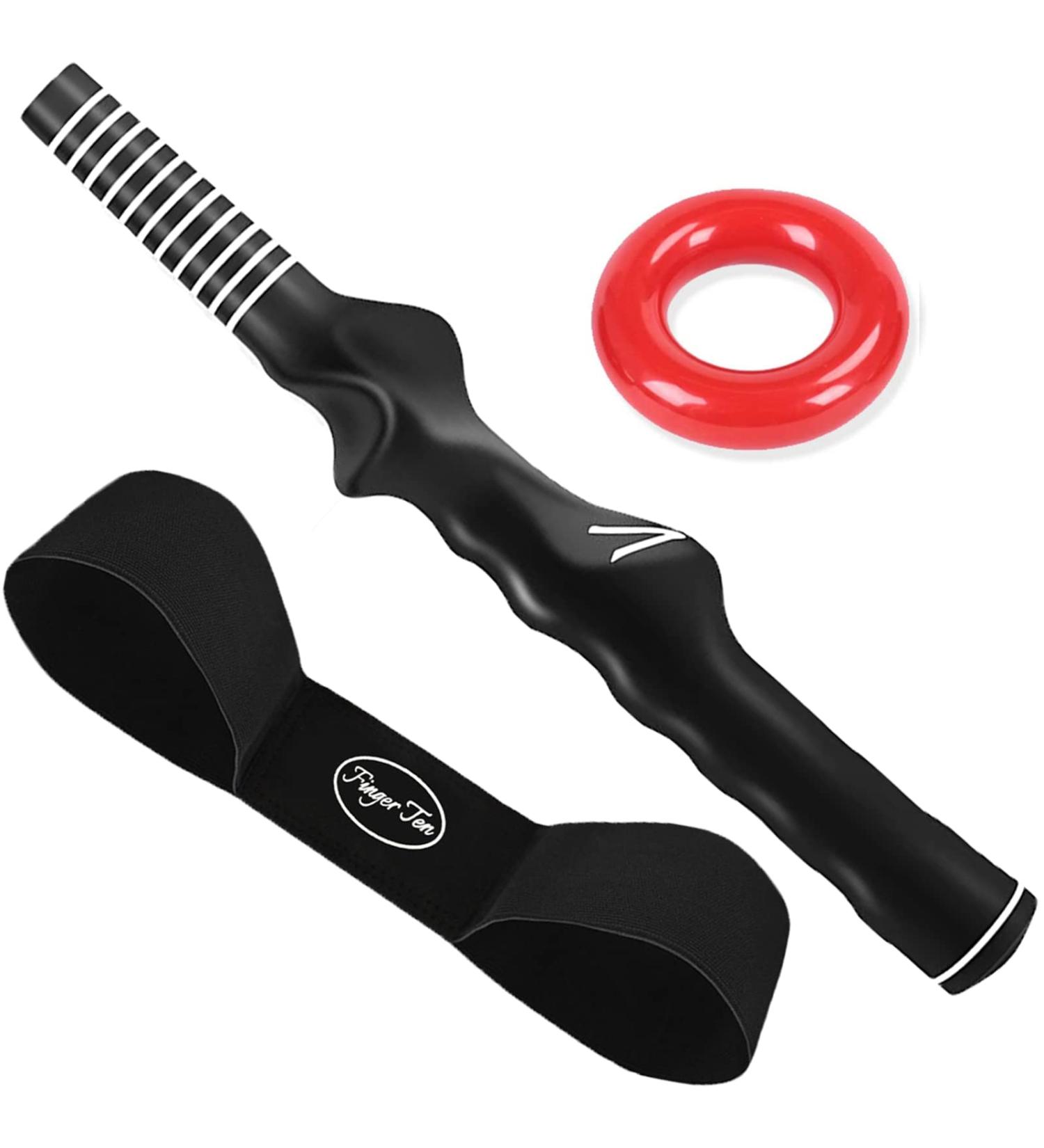 FINGER TEN Golf Club Swing Weight Ring Warm Up Trainer Aid - 3 Pack Right Handed Red - Weighted Golf Training Tool for Men and Women - Indoor/Outdoor Practice - Value Pack - Buy Online on GoSupps.com