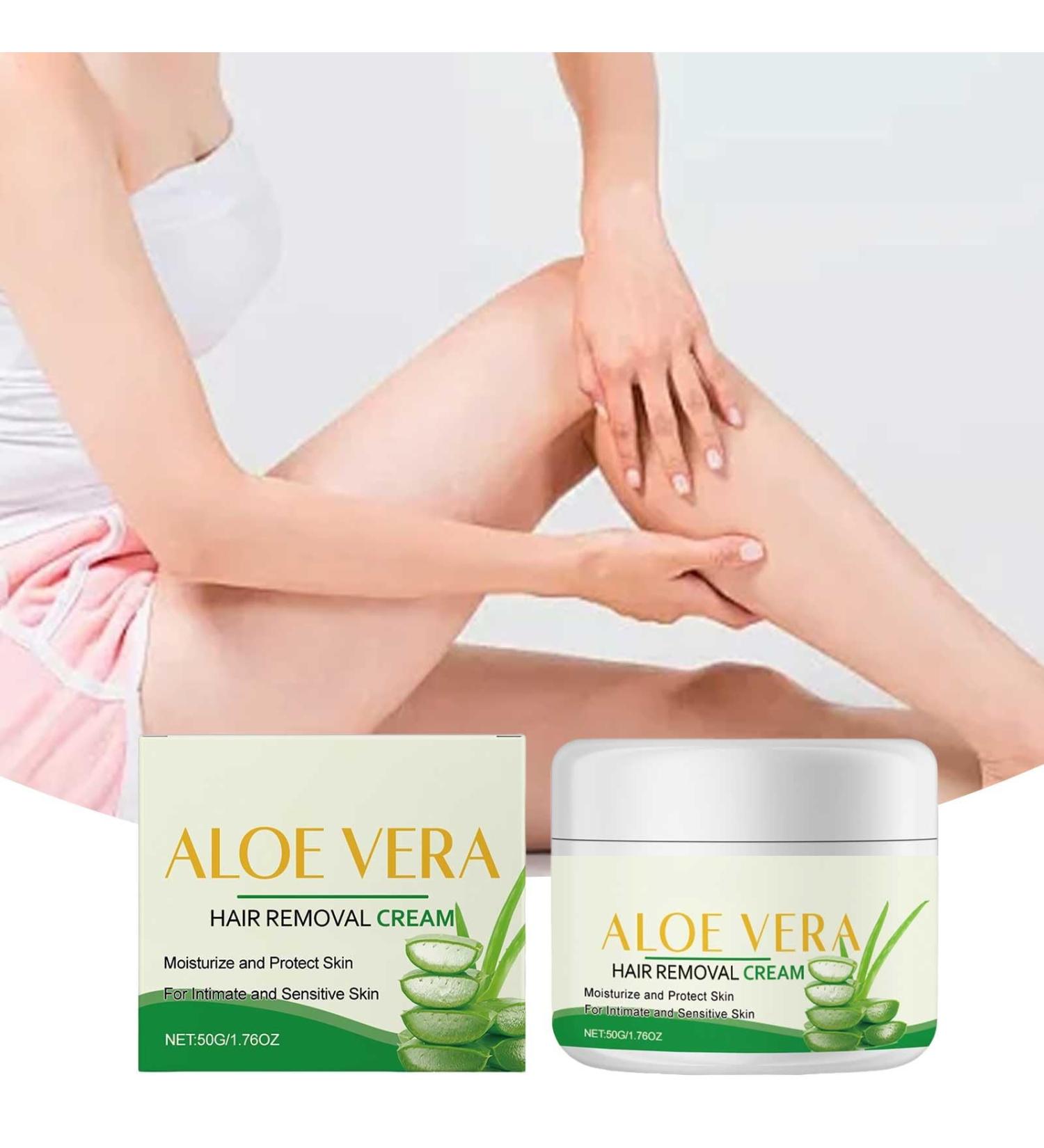 Rubu22a Aloe Vera Hair Removal Cream for intimate and body as a powder without pain and irritation for smooth skin for bikini zone legs arms and armpits gentle facial formula for all skin types 1 - Buy Online on GoSupps.com