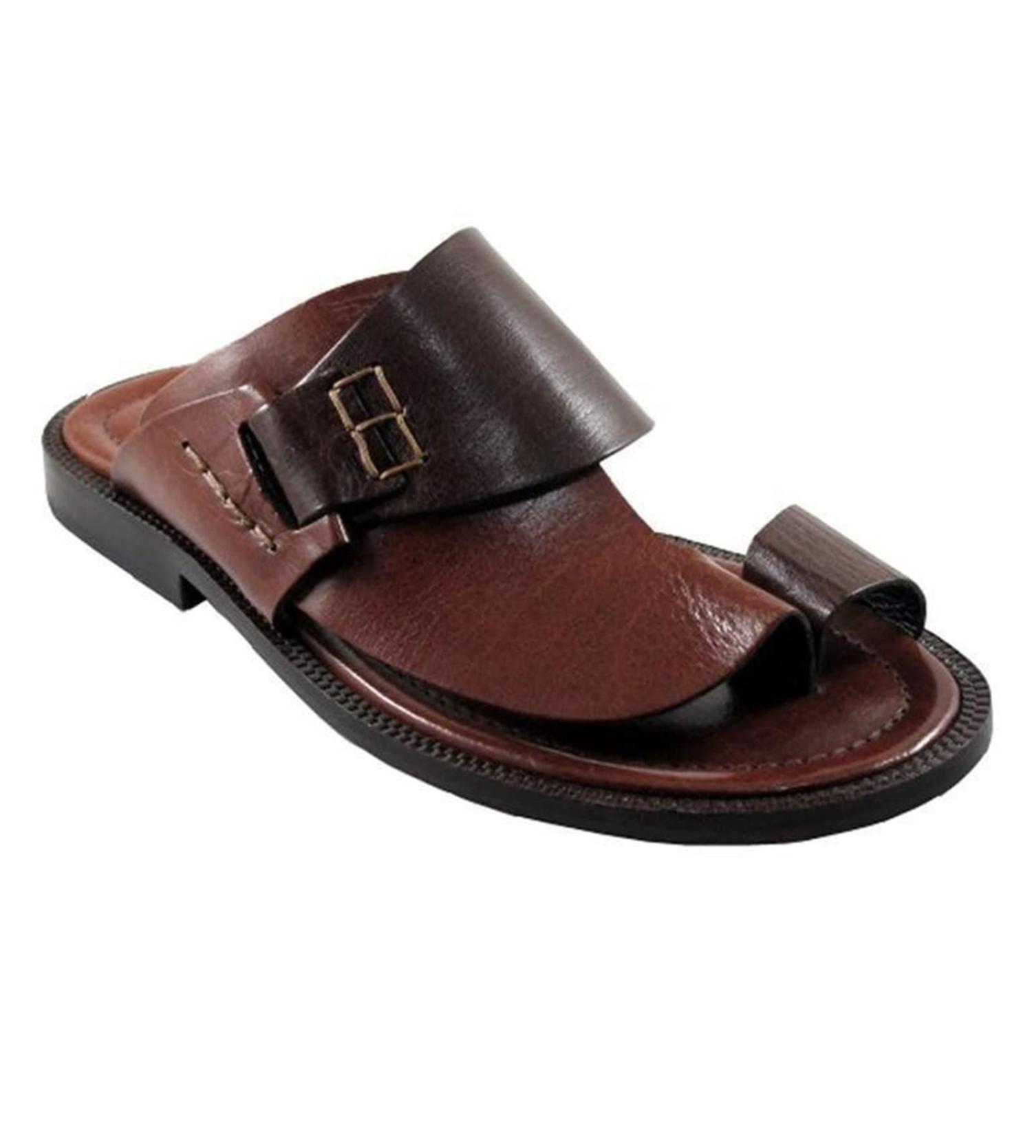 Vintage Bunion Corrector Men's Sandals - Lightweight Orthopedic Beach Slippers for Plantar Fasciitis - Brown - Buy Online on GoSupps.com