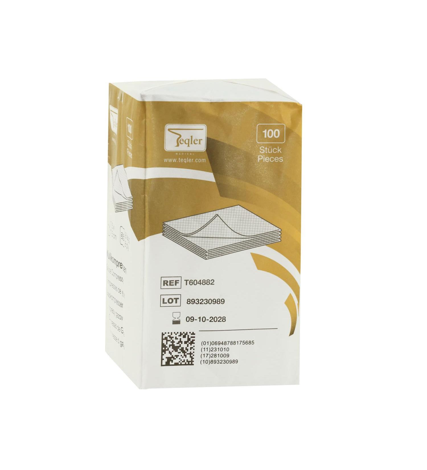 Teqler Non-Sterile Gauze Compresses 7.5 x 7.5 cm - Buy Internationally | Premium Quality Medical Supplies - Buy Online on GoSupps.com