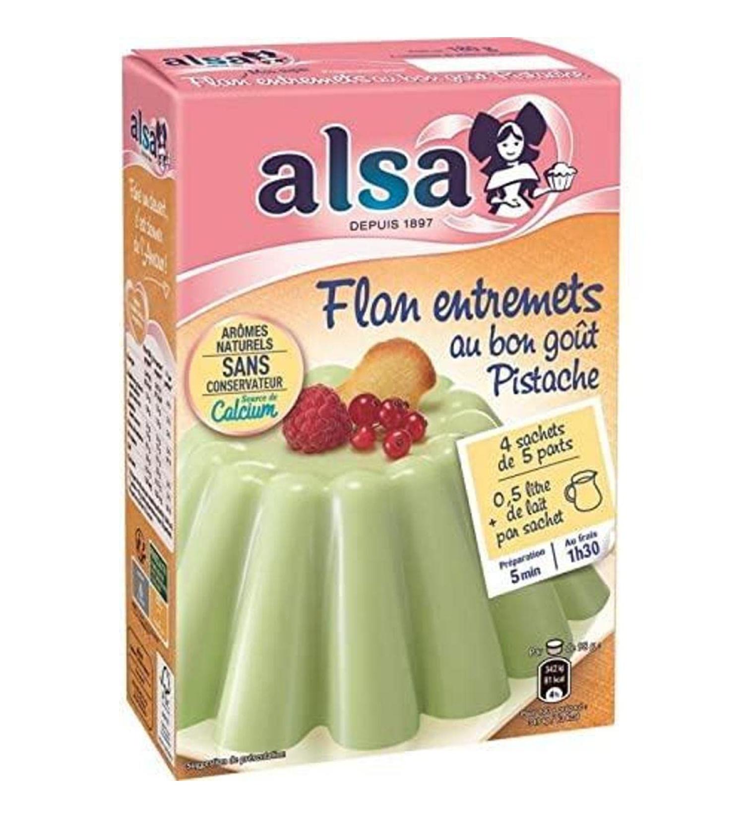 Alsa Preparation Flan Desserts Pistachio, 192 g