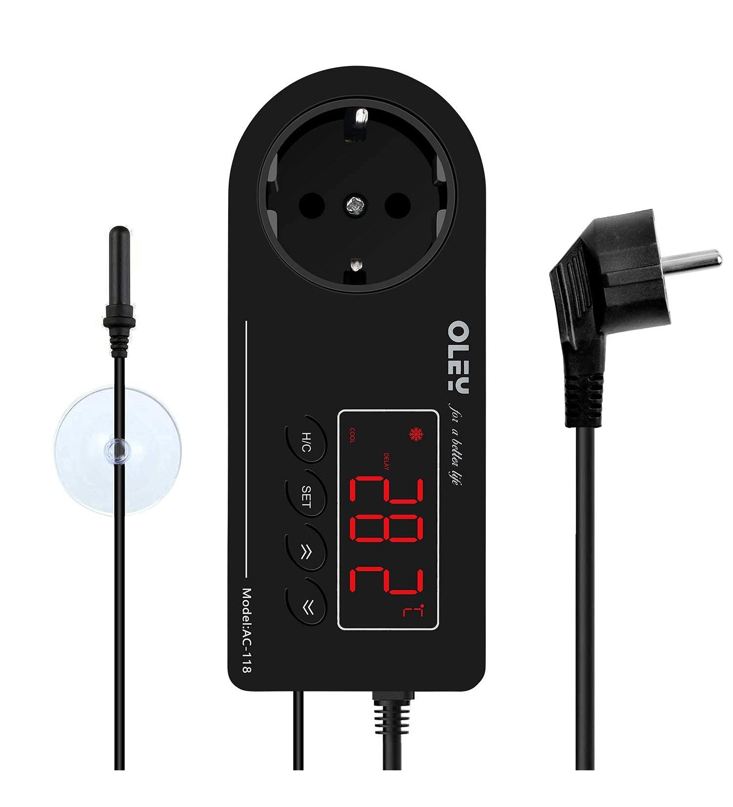 Buy Ayyds Temperature Control Sockets with NTC Sensor - Digital Temperature Controller for Greenhouses Farms & Reptile Terrariums - Buy Online on GoSupps.com