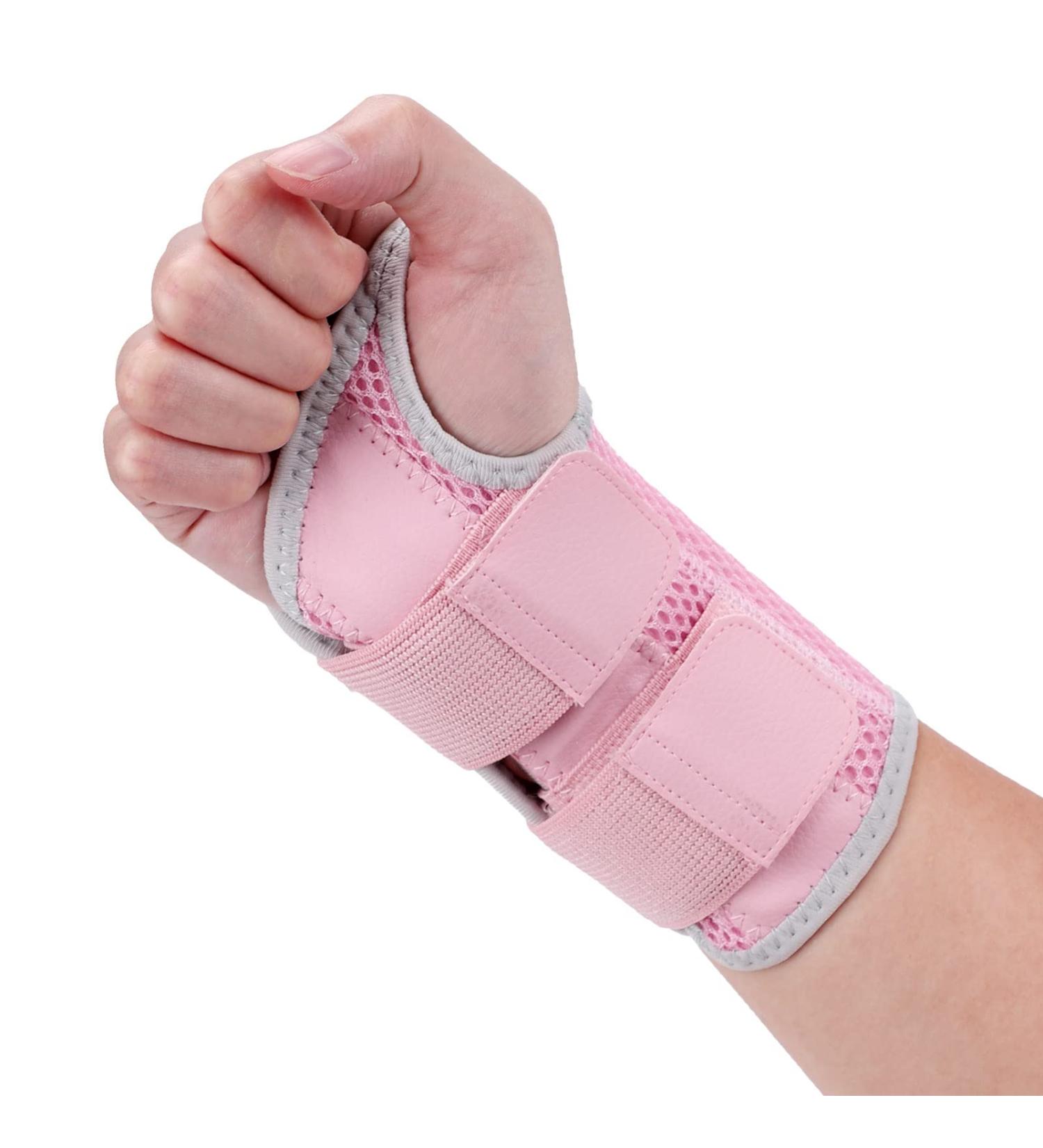 Night Wrist Sleep Support Splint for Carpal Tunnel Pain Relief - Pink S/M Right Hand - Buy Online on GoSupps.com