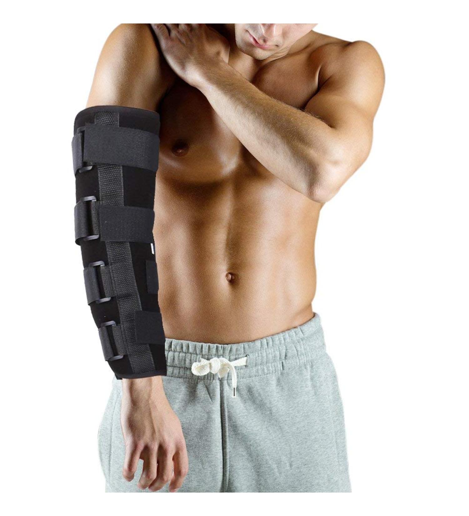 AidShunn Adjustable Elbow Brace Splint for Fracture Immobilization - Black - Buy Online on GoSupps.com
