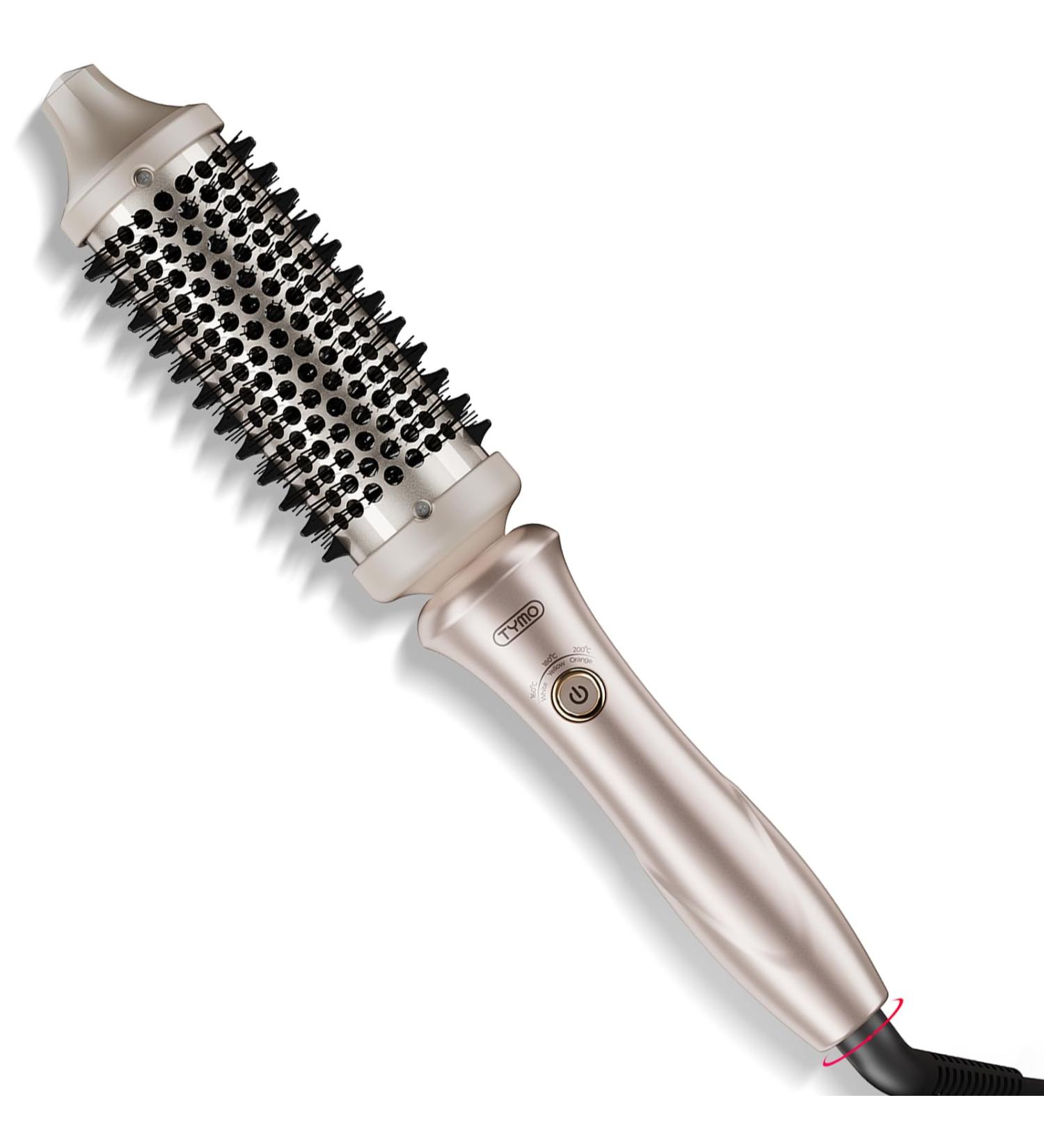 TYMO Thermal Brush - 2 in 1 Heated Round Brush & Curling Styler for Effortless Hair Straightening - Dual Voltage Quick & Easy Blowout Brush - Buy Online on GoSupps.com