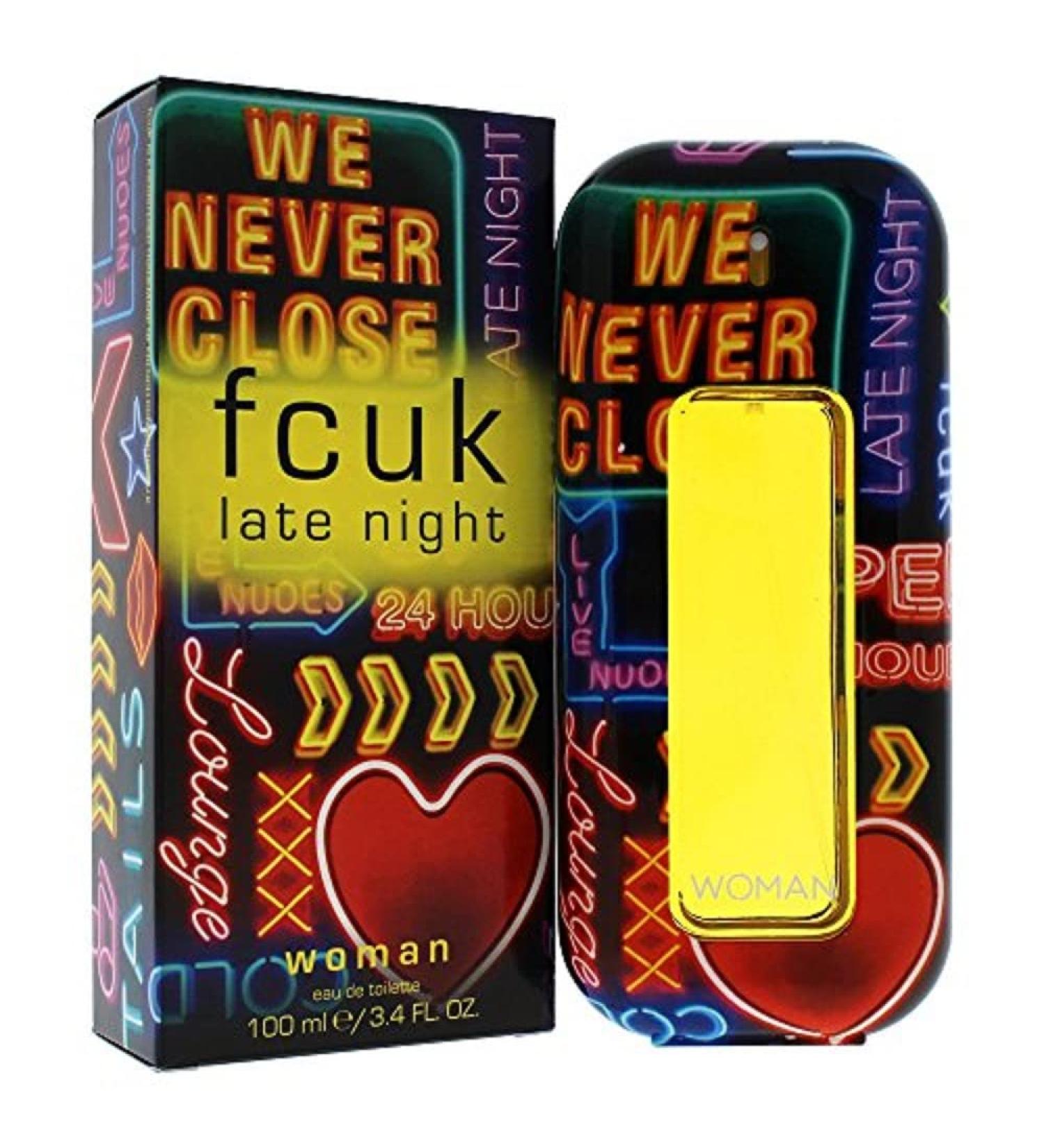 FCUK Late Night Eau De Toilette Spray for Women 3.4 Ounce - Buy Online on GoSupps.com