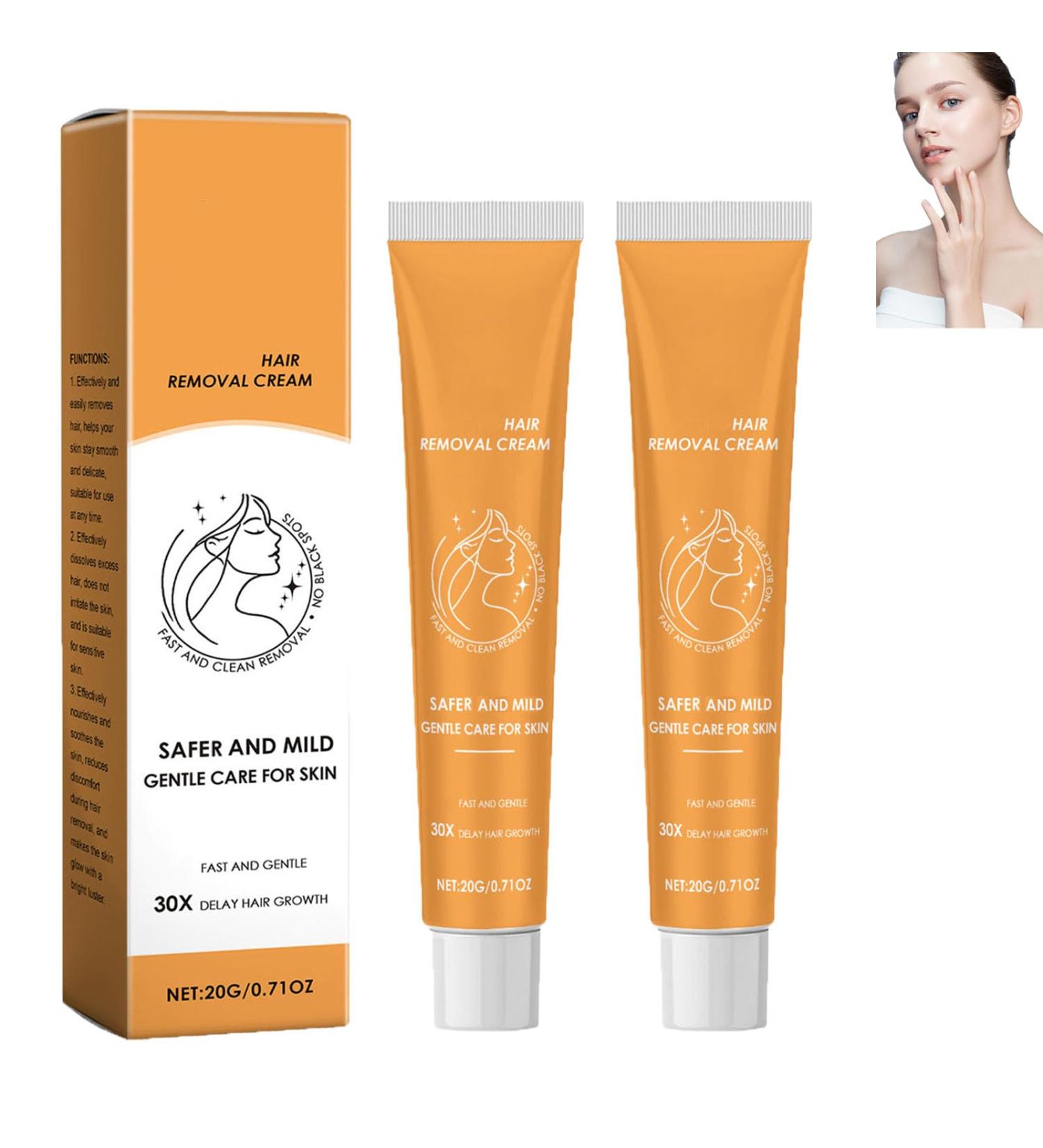Cr me d pilatoire pour le visage pour femmes douce et apaisante hydratante indolore formulation action rapide peau lisse retarde la repousse cr me d pilatoire pour le corps (2pcs) - Buy Online on GoSupps.com