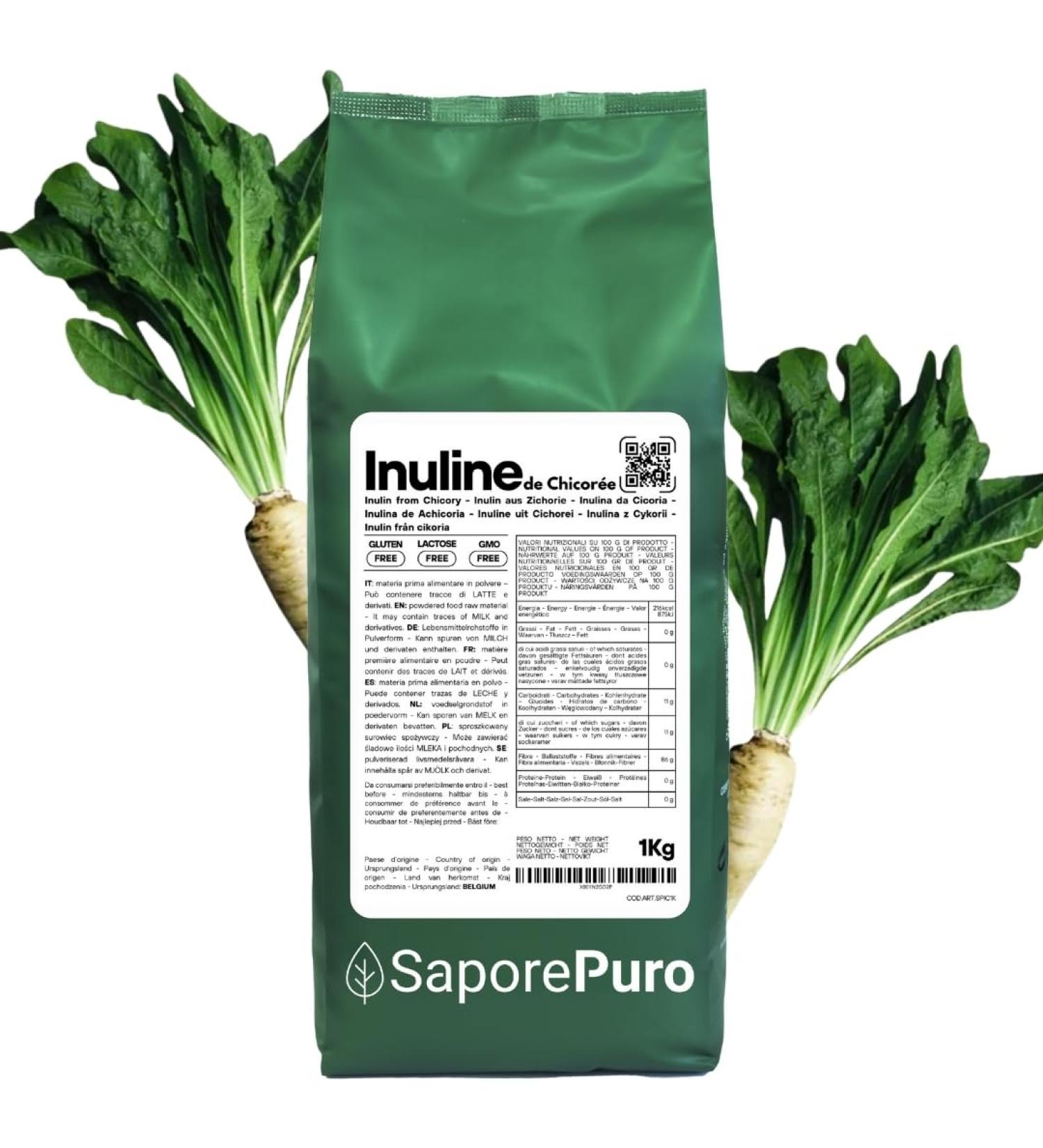 Saporepuro Inulin powder 1000g - prebiotic fiber - chicory root - Inulin powder - Buy Online on GoSupps.com