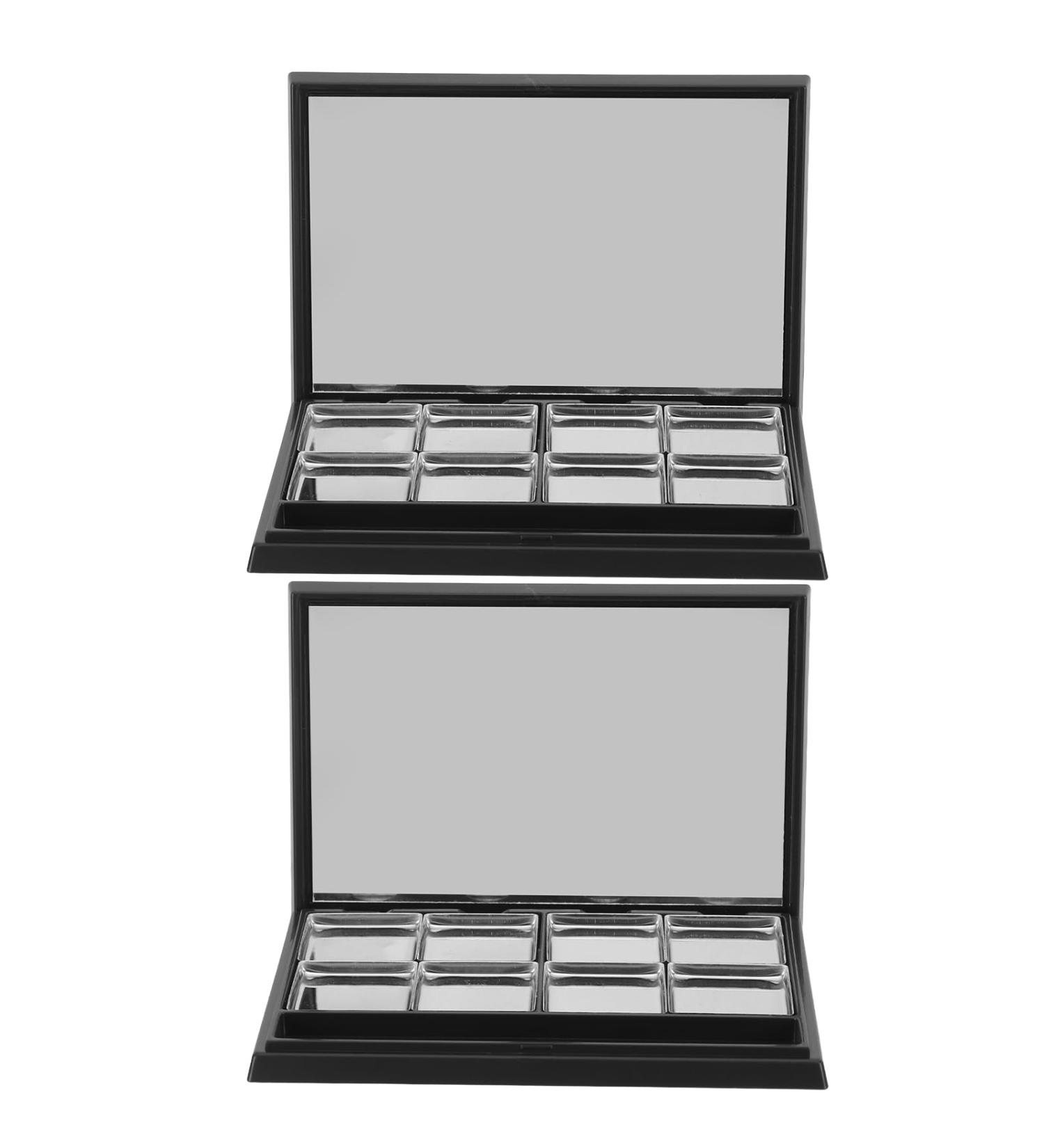 ERINGOGO Lot de 2 Palettes de Maquillage Magn tiques Vides 8 Compartiments Bo tier Noir Mat avec 8 Godets en Aluminium Organisateur Cosm tique Portable pour Fards Paupi res et - Buy Online on GoSupps.com