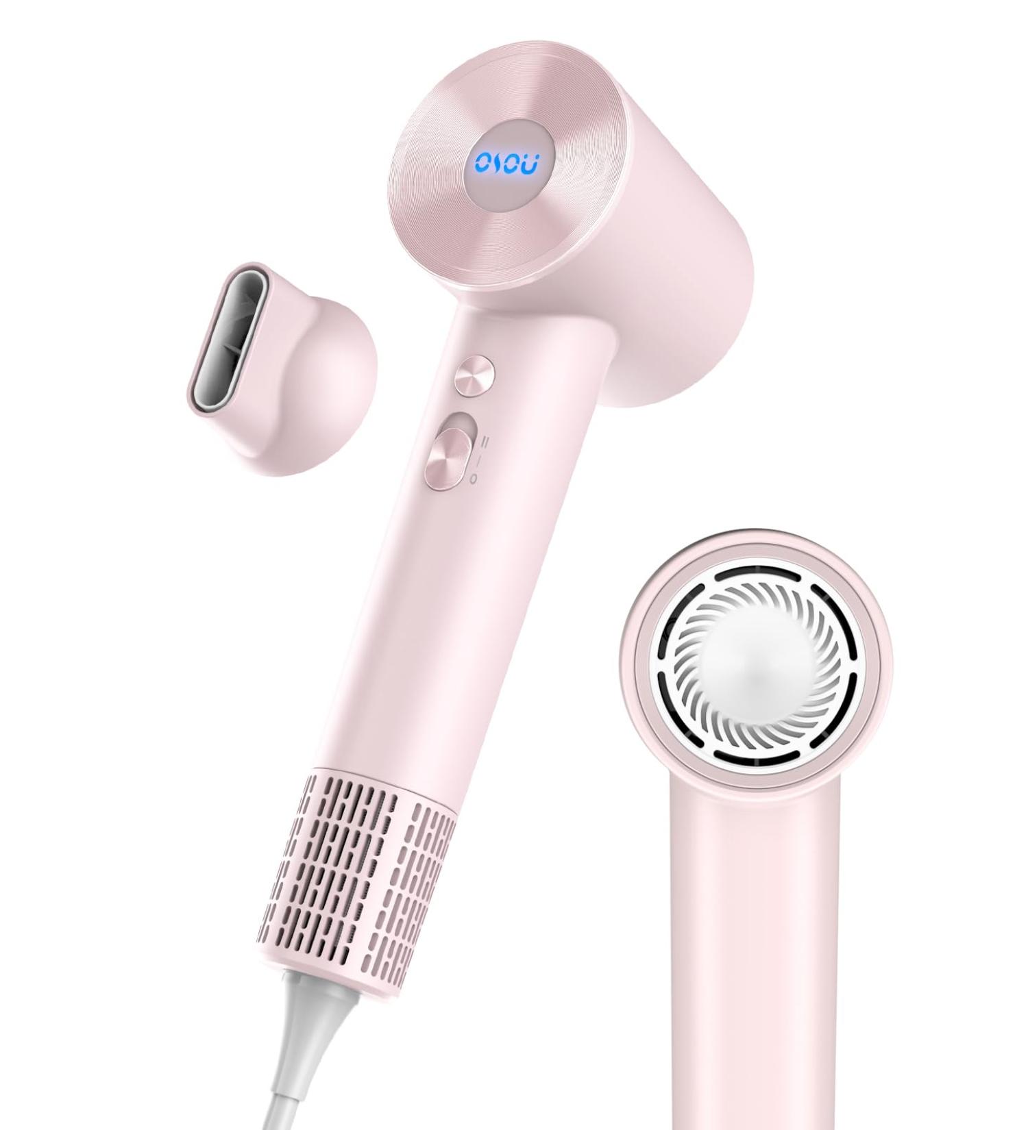 Shop High-Speed Ionic Hair Dryer - 110 000 RPM Lightweight & Low Noise - Perfect for Travel (Baby Pink - Buy Online on GoSupps.com