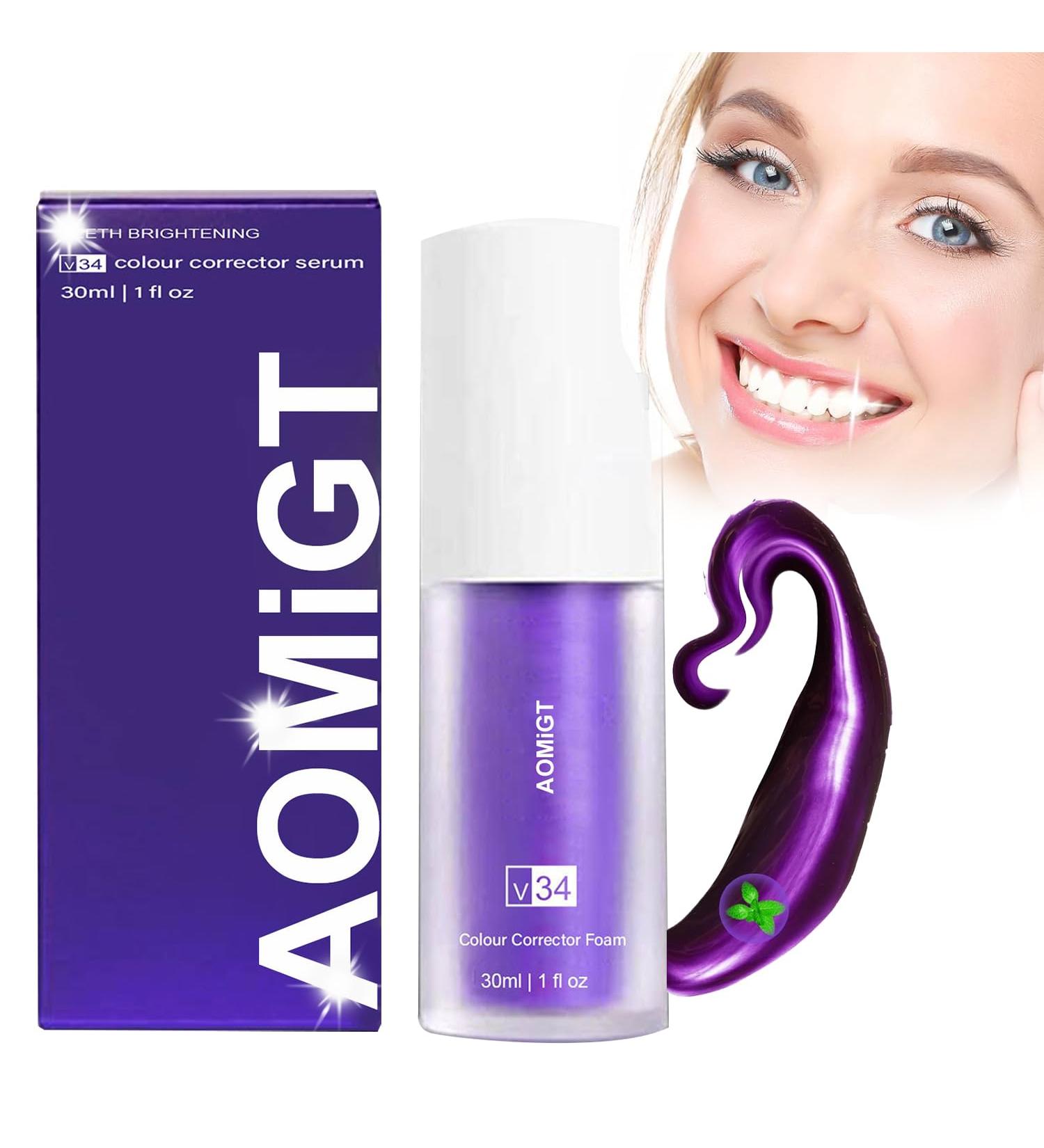 Teeth Whitening Toothpaste | Purple Toothpaste for White Teeth & Stain Removal - Shop Now! - Buy Online on GoSupps.com