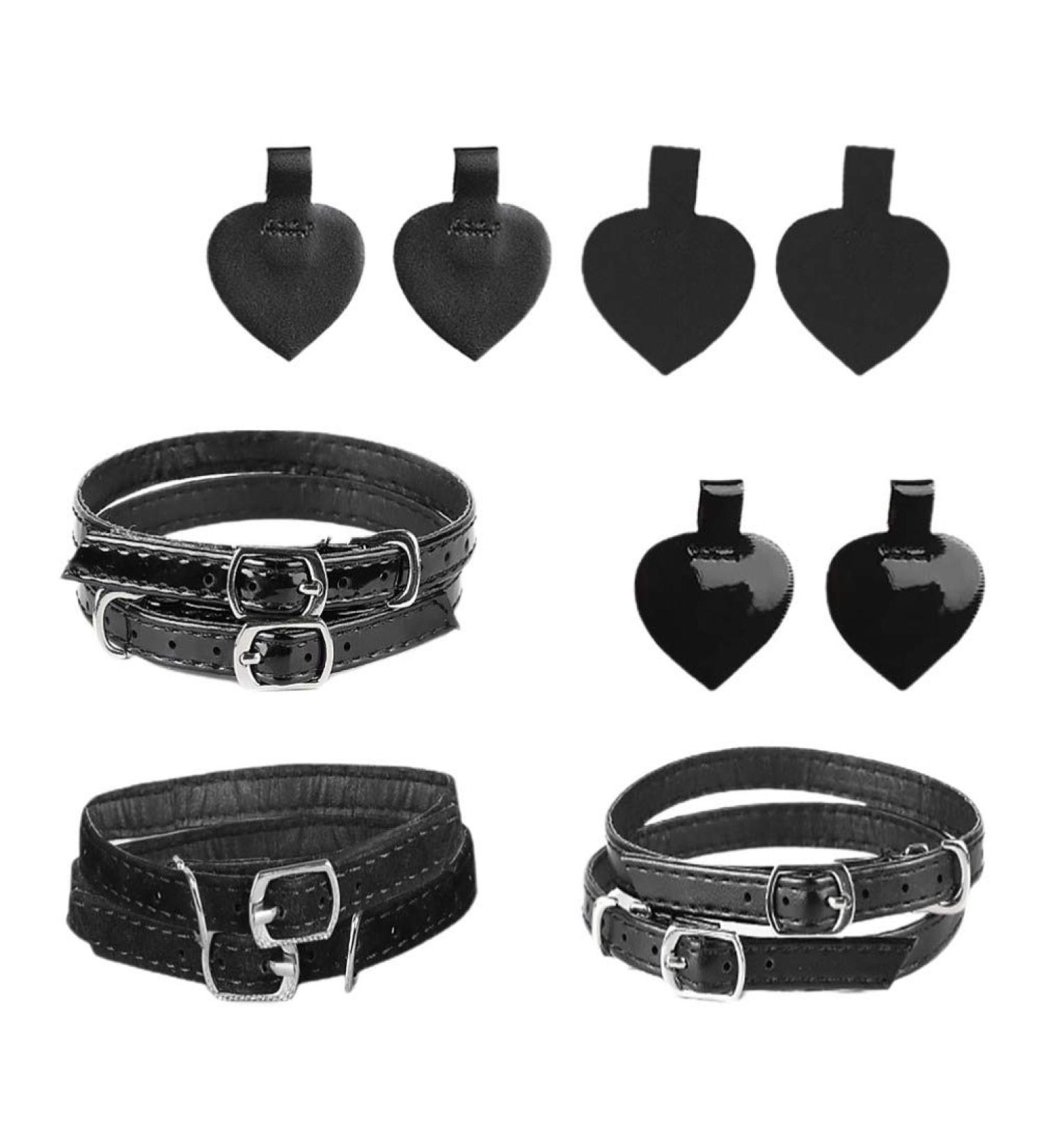 Buy 3 Sets Women's Removable Leather Shoe Straps & Heart Heel Pads - Anti-Slip High Low Heels Accessories - Buy Online on GoSupps.com