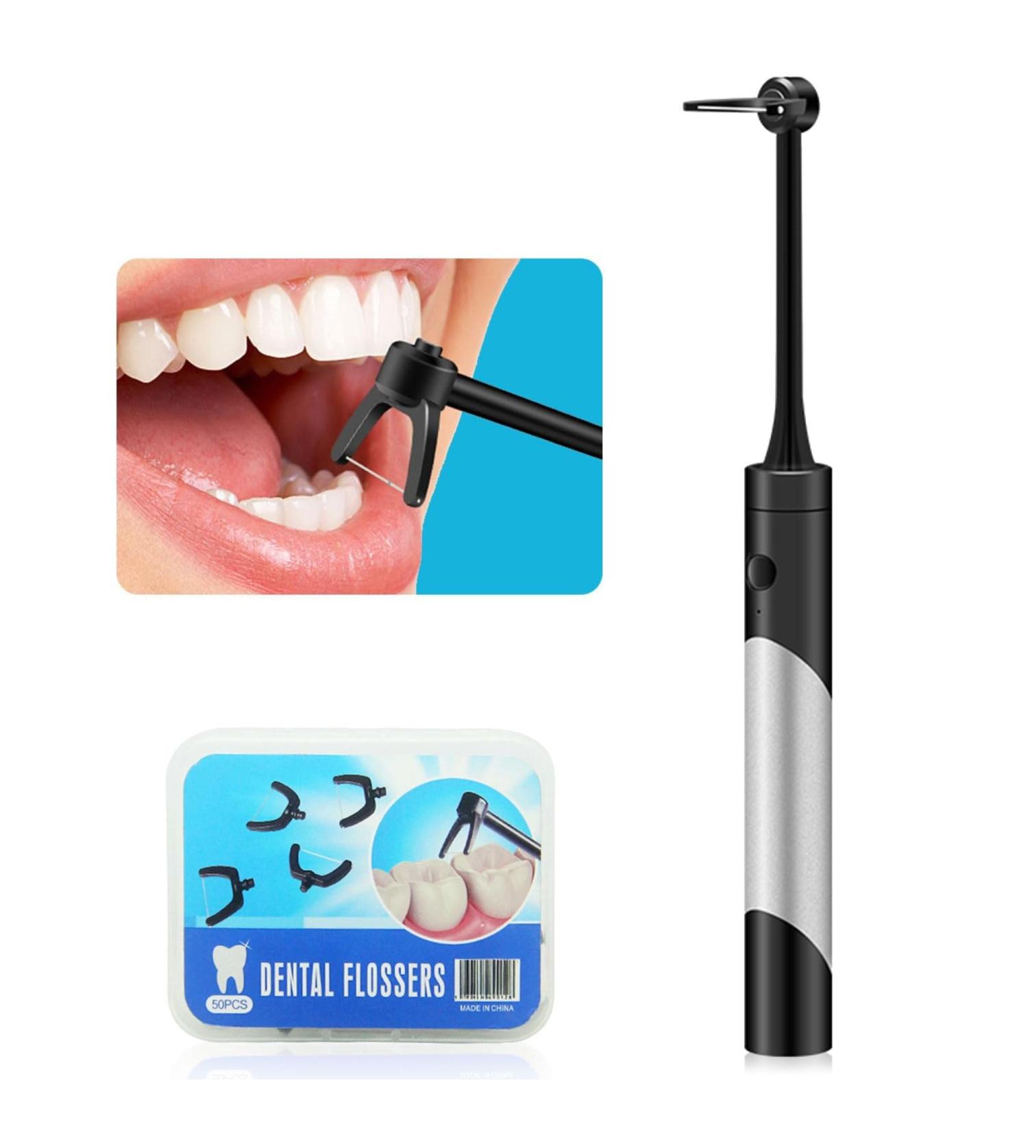 New Affordable Electric Flosser with 50 Refills - Best Dental Flossers for Adults | Great Water Flosser Alternative - Buy Online on GoSupps.com