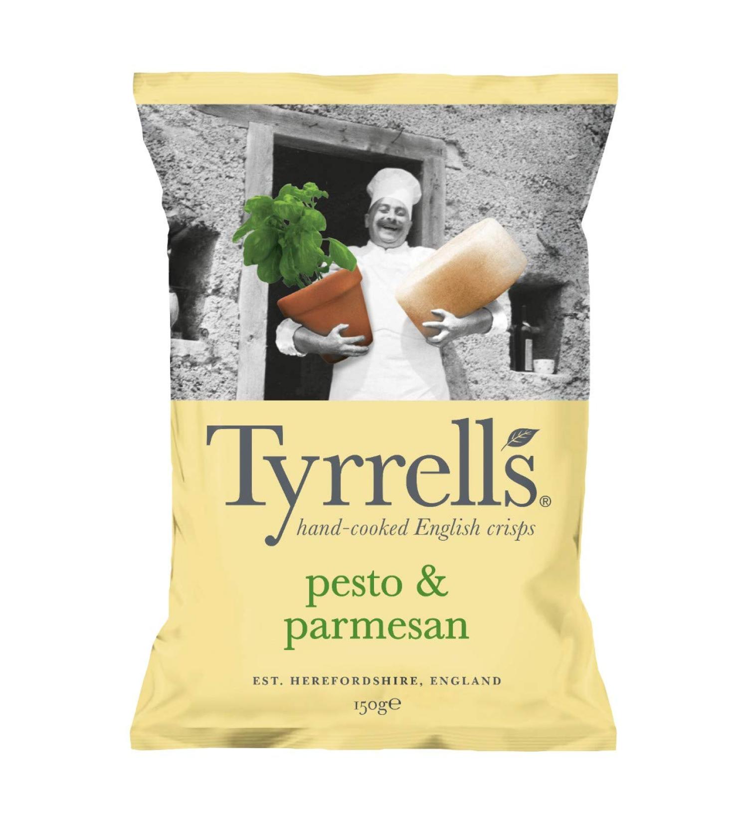 Tyrrell's Pesto Flavoured Potato Crisps - 150g Bag