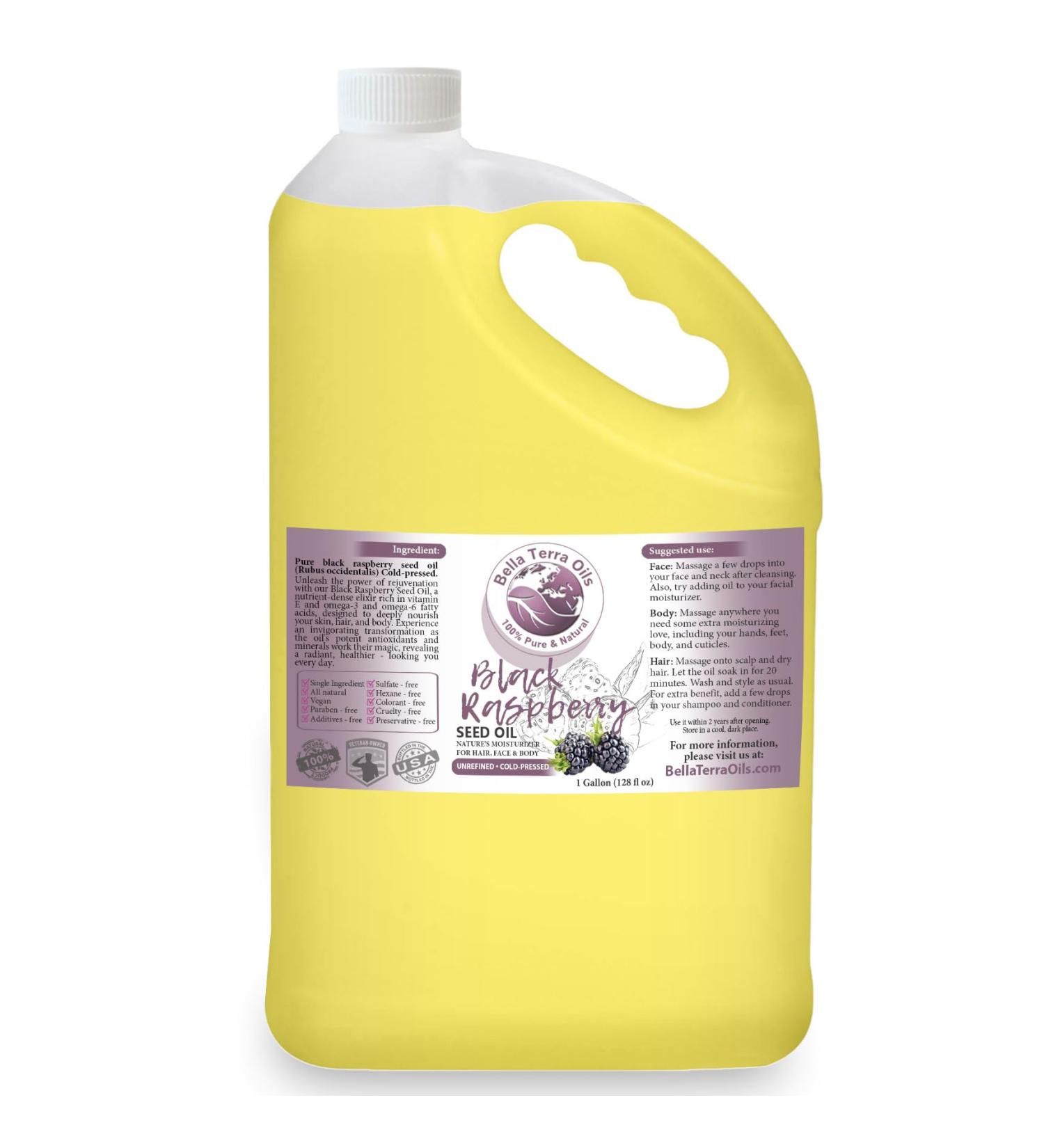 Buy Bella Terra Oils Black Raspberry Seed Oil 1 Gallon Anti-Aging Nurturing Oil for Radiant Skin & Lustrous Hair | Antioxidant Rich Silky Finish (Pack of 10 - Buy Online on GoSupps.com