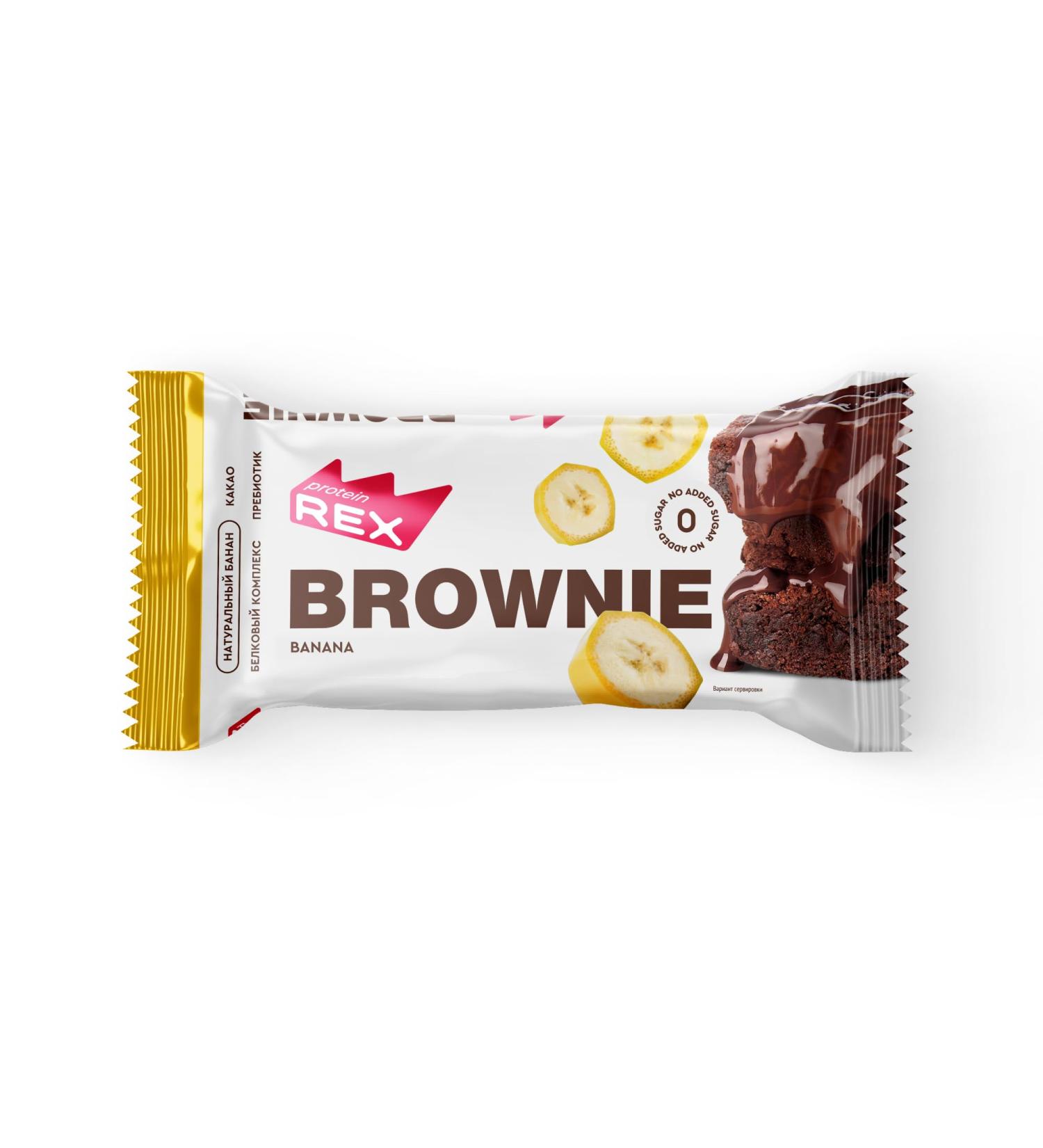 ProteinRex Banana Brownie Protein Cake with Collagen 12g Protein Sugar-Free High Fiber 50g Each - Buy Online on GoSupps.com