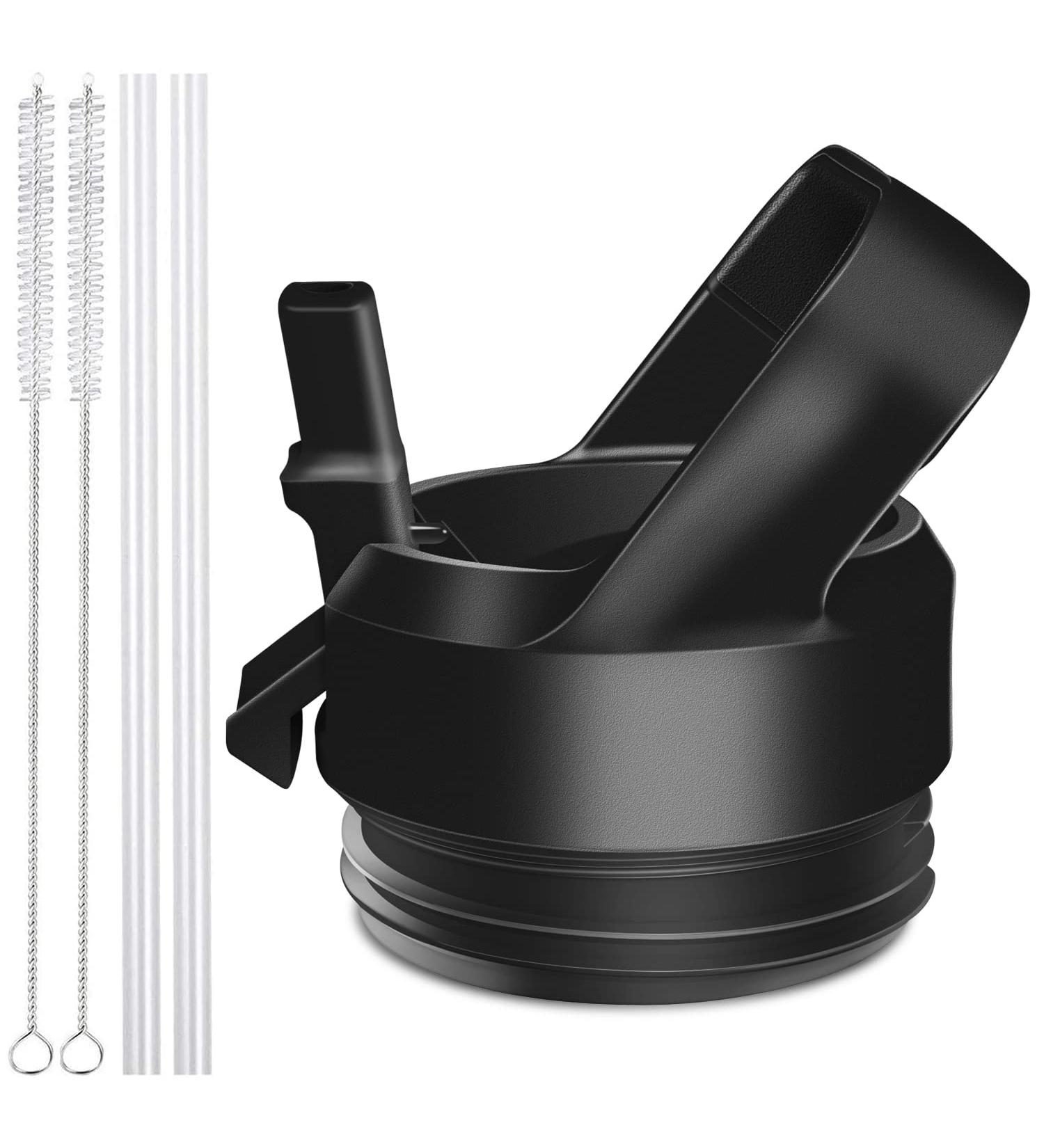 AIPENQ Straw Cap for YETI and RTIC Bottles - Black | Includes 2 Straws and 2 Brushes - Buy Online on GoSupps.com