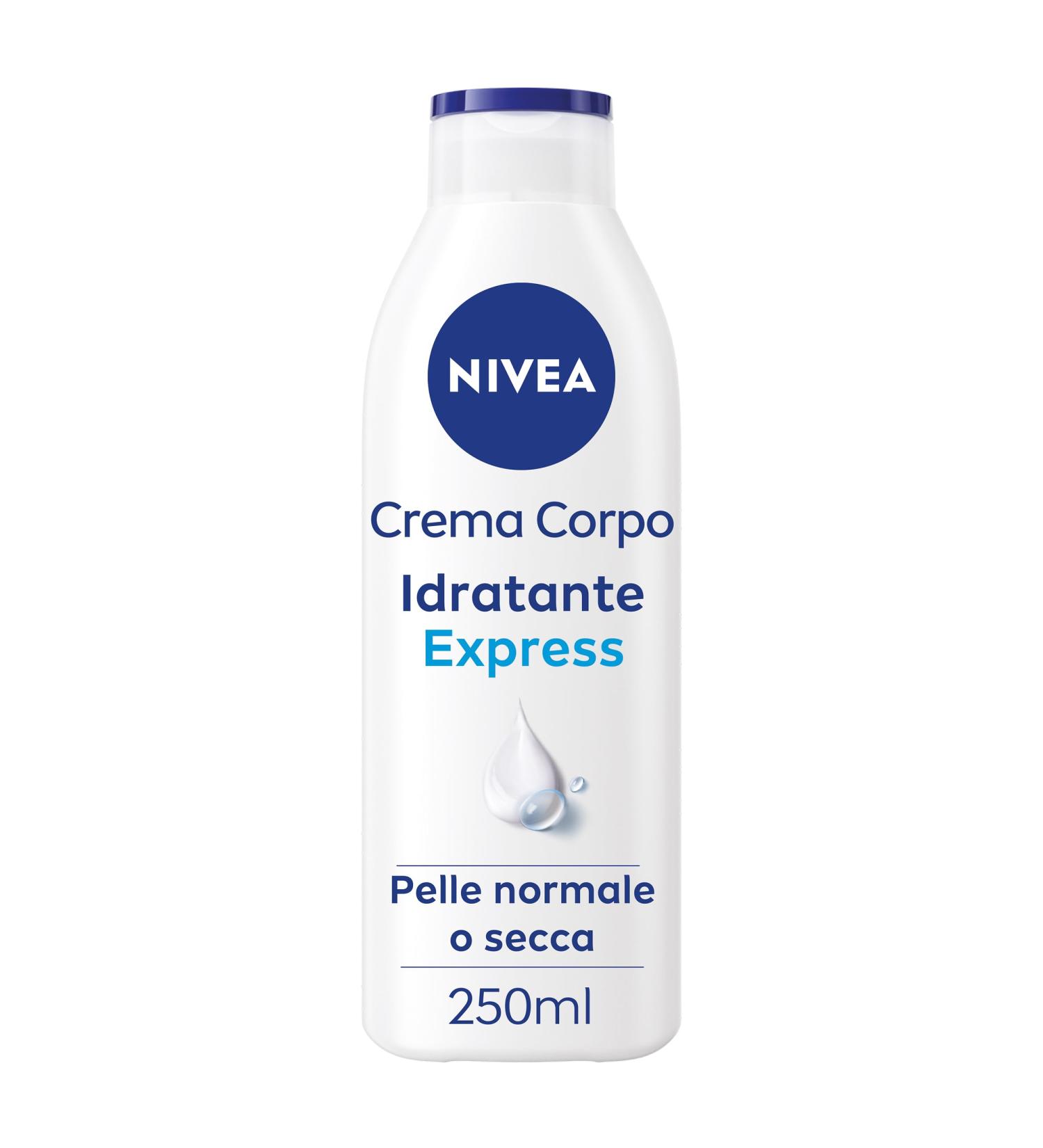  NIVEA NIVEA Express Moisturizing Body Cream 250ml 72-hour moisturizing body cream enriched with pure hyaluronic acid marine minerals and intense nourishing serum moisturizing body cream for dry or normal skin - Buy Online on GoSupps.com