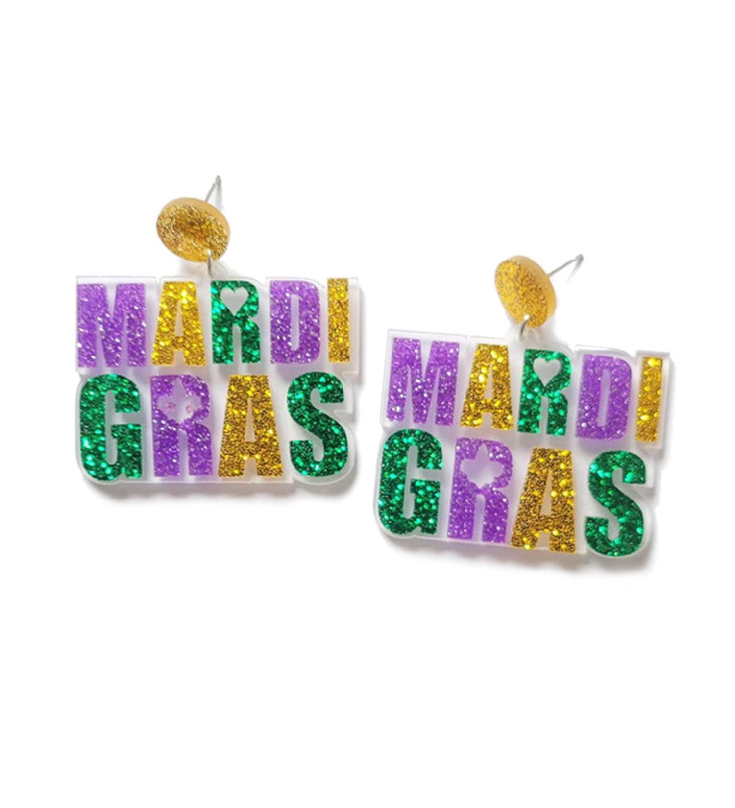 Feylie von Ohrringen - Creative Acrylic Festival Earrings | Unique Glitter Letter Dangle Earrings for Women | Perfect Carnival Gift - Buy Online on GoSupps.com